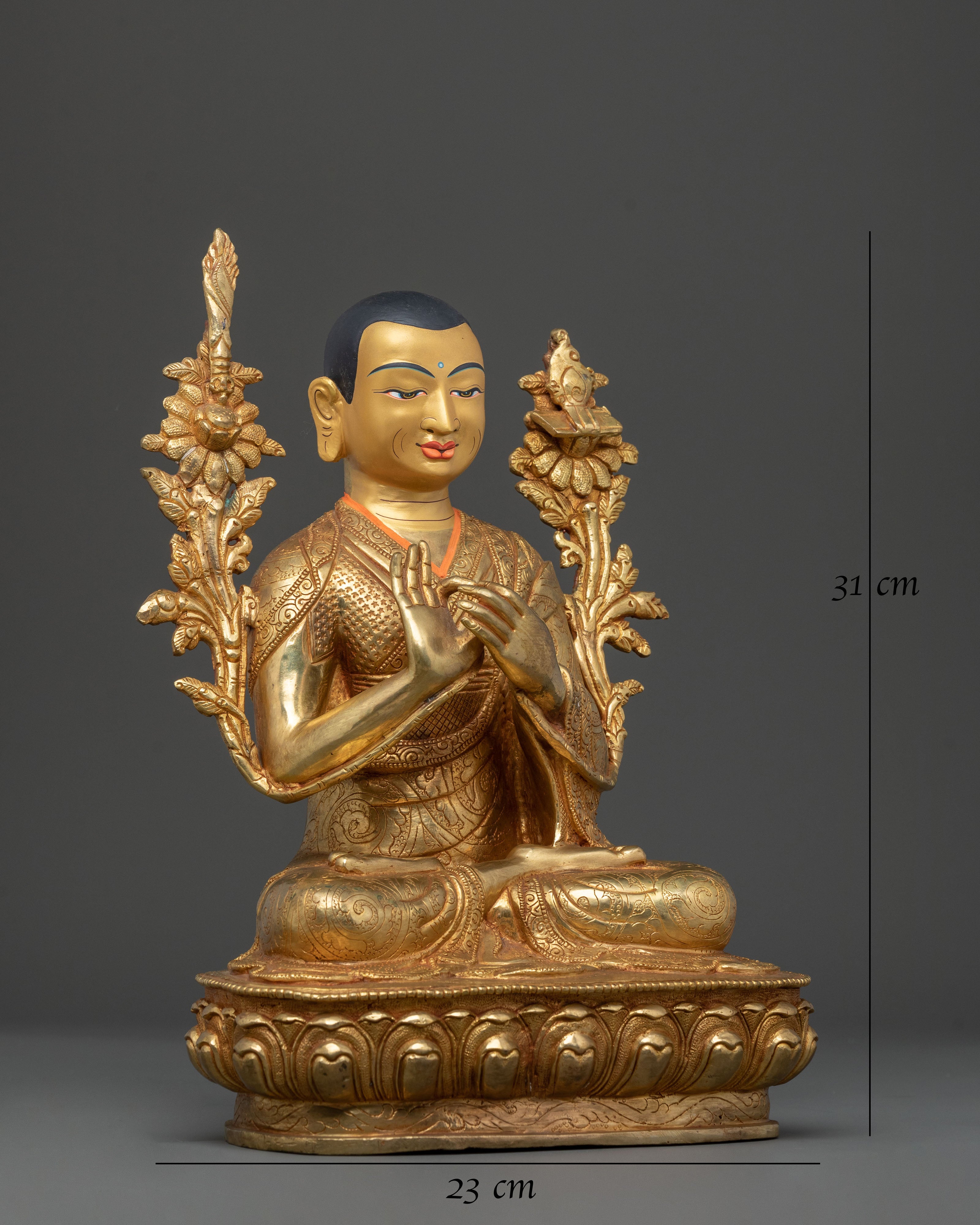 Spiritual Figurine of Tsongkhapa with Disciples | Sacred Statue
