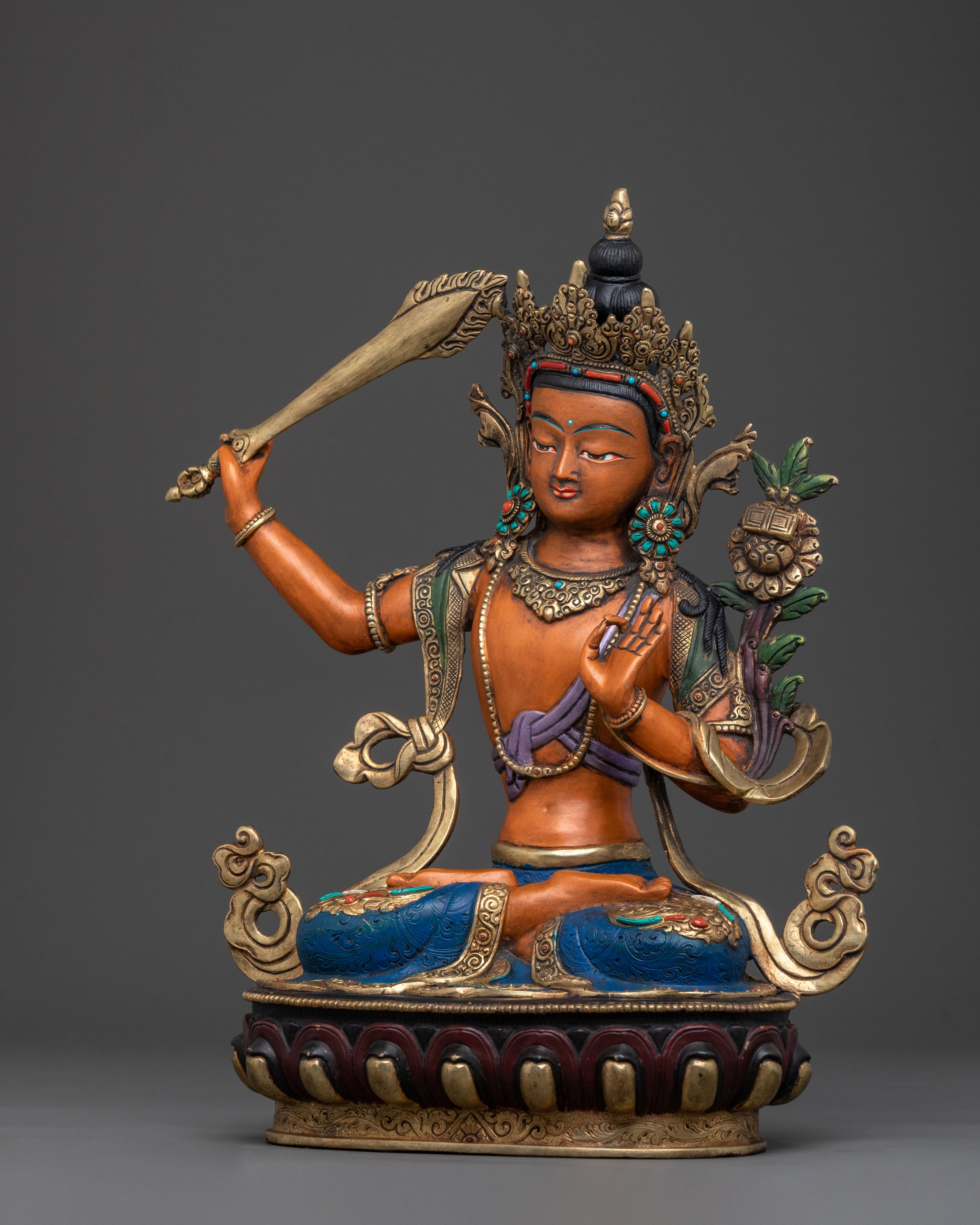 Tibetan Bodhisattva Manjushri Wisdom Statue