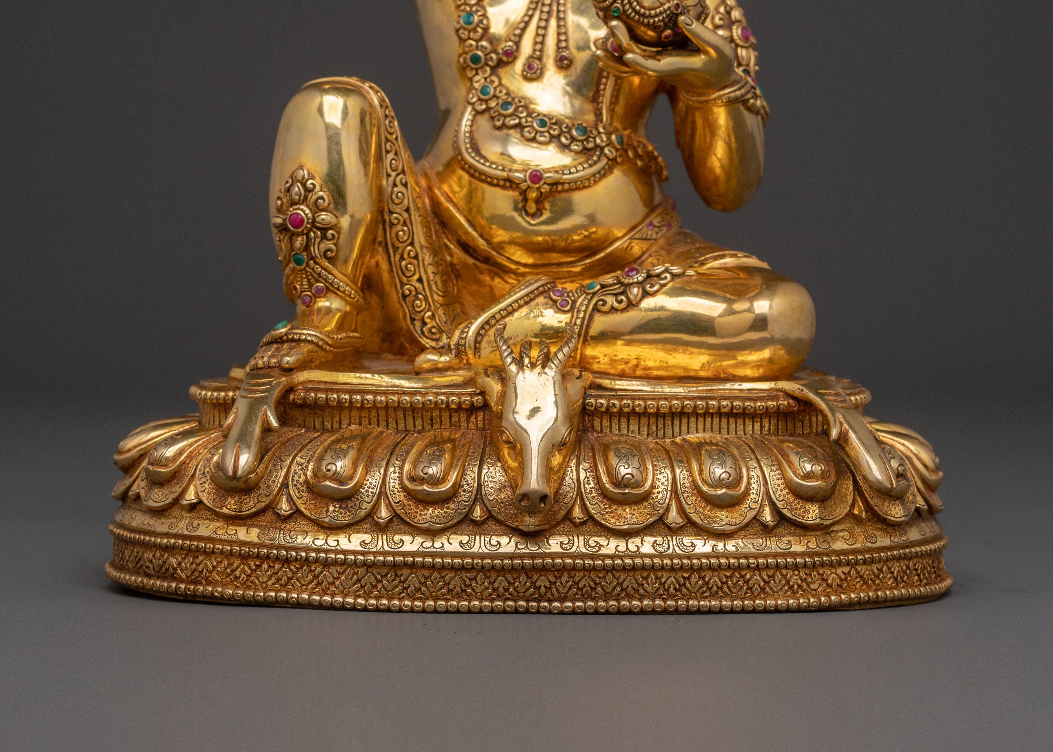 Virupa Golden Statue: Radiant Mahasiddha Sculpture