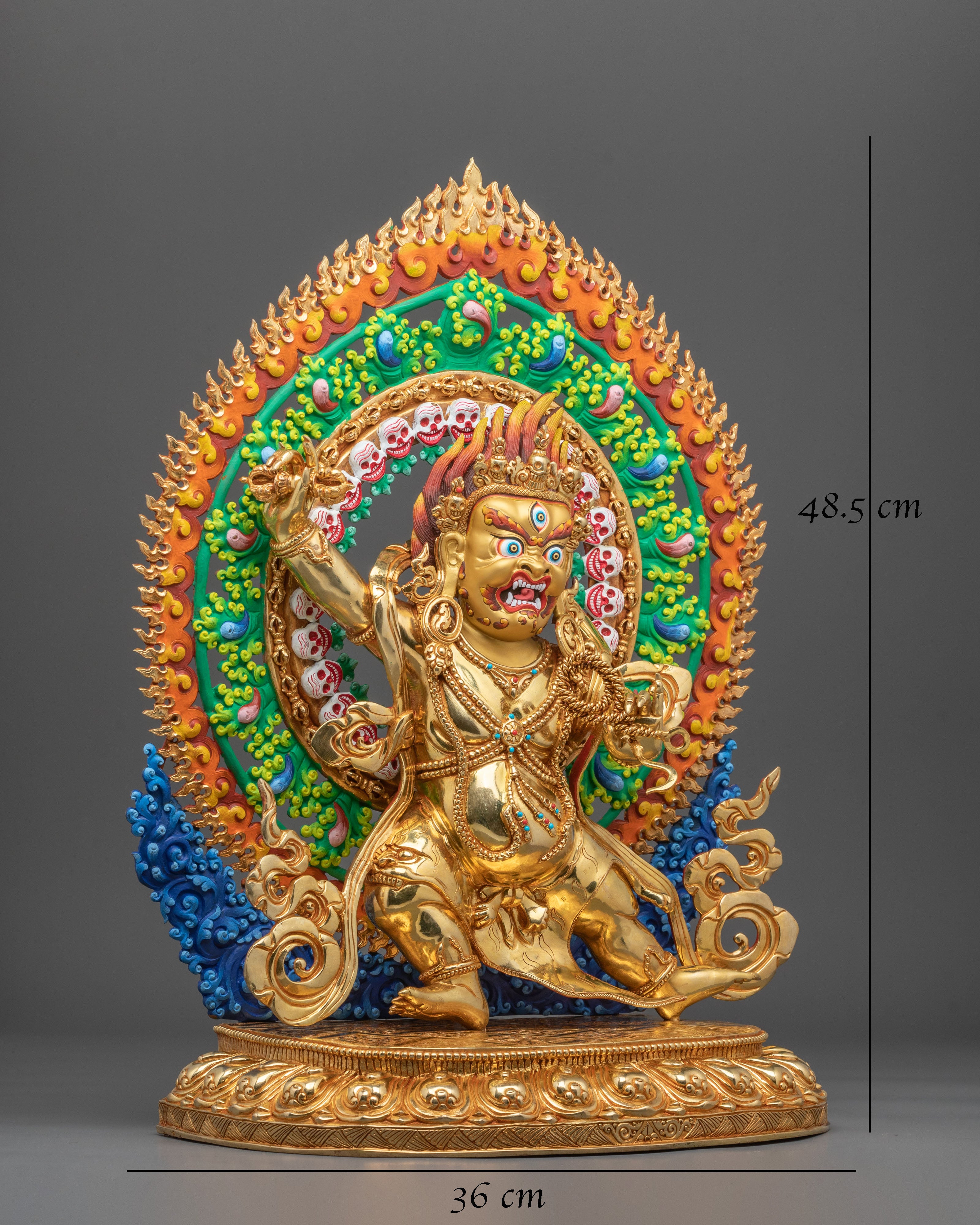 Vajrapani Vajra Holder Bodhisattva Statue | 24K Gold Glided