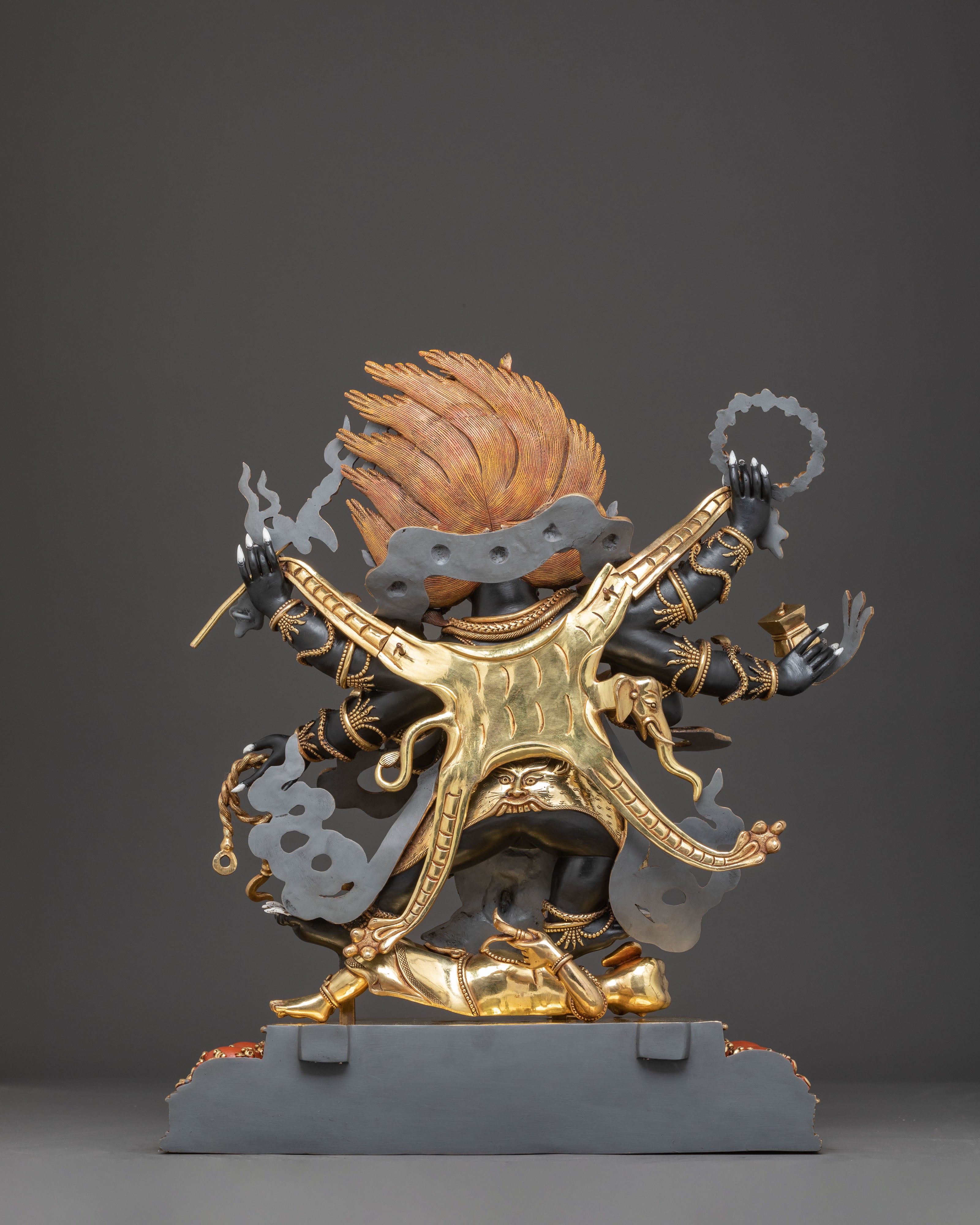 Handmade Magnificent Statue of Six-Armed Mahakala