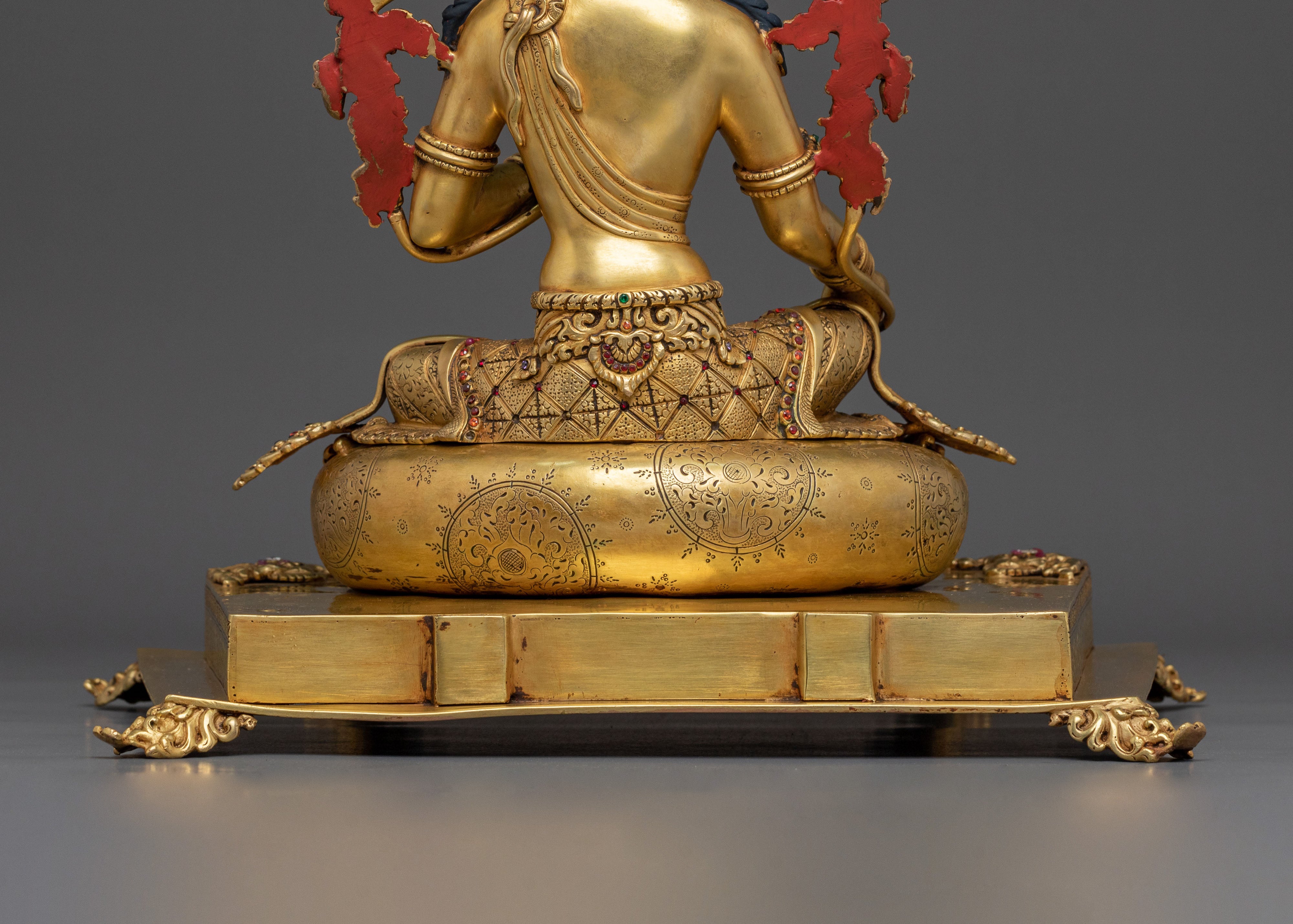 Green Tara Sacred Figurine on Throne | Home Decor