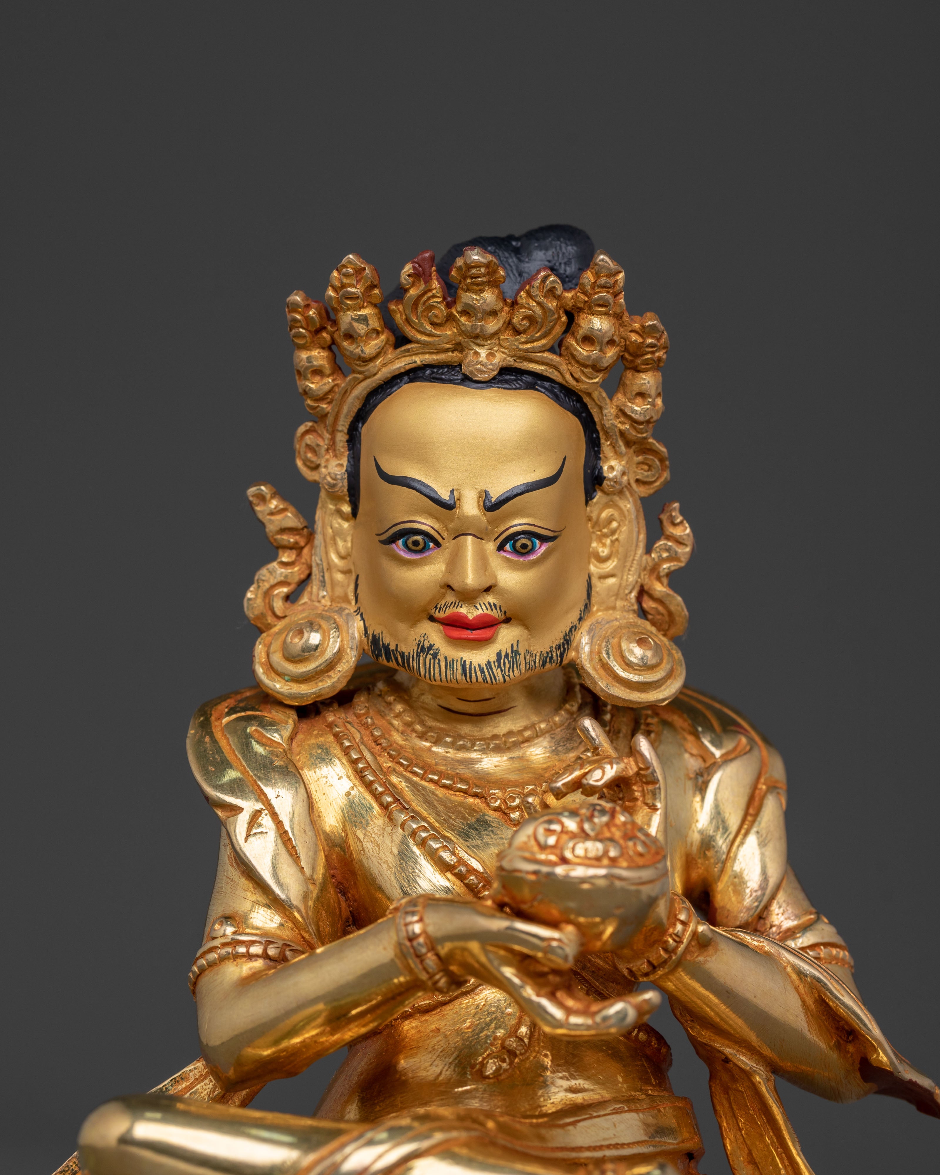 Naropa & Tilopa Statue Set | 24K Gold Gilded Figurines
