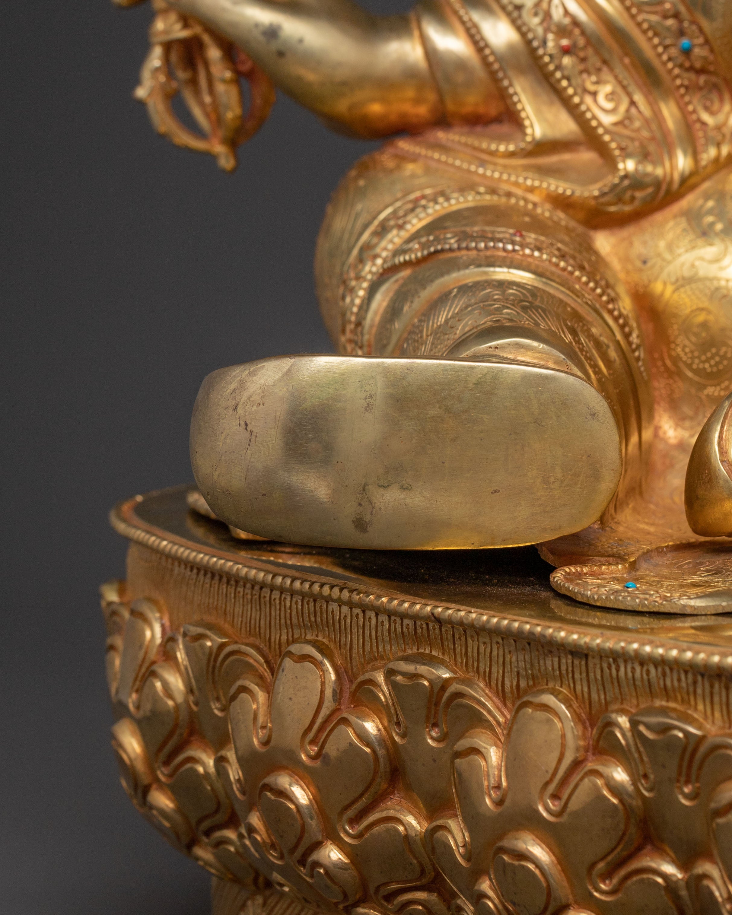 A Majestic Guru Rinpoche Handcrafted Statue