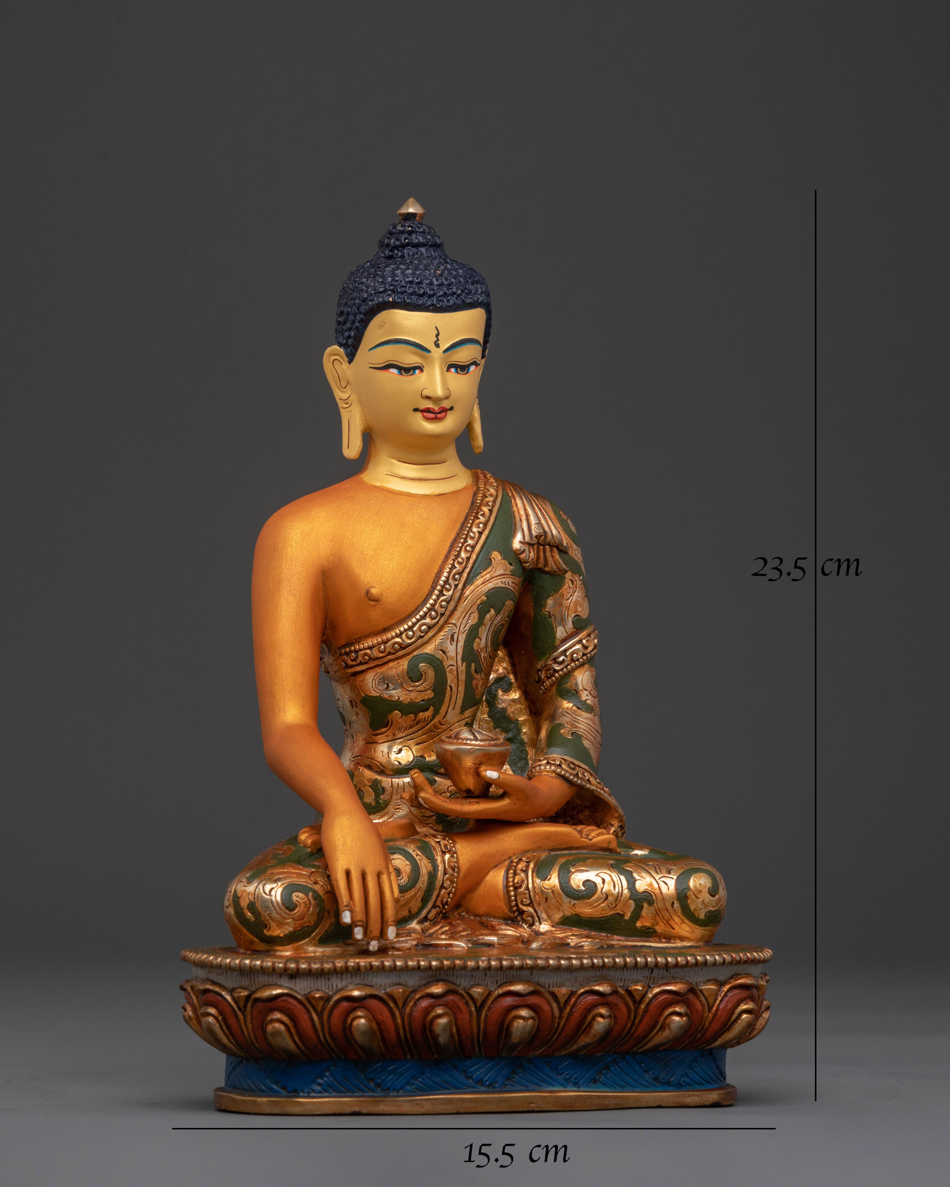 Three Buddhas Statue Set | 24K Gold Gilded Figurines