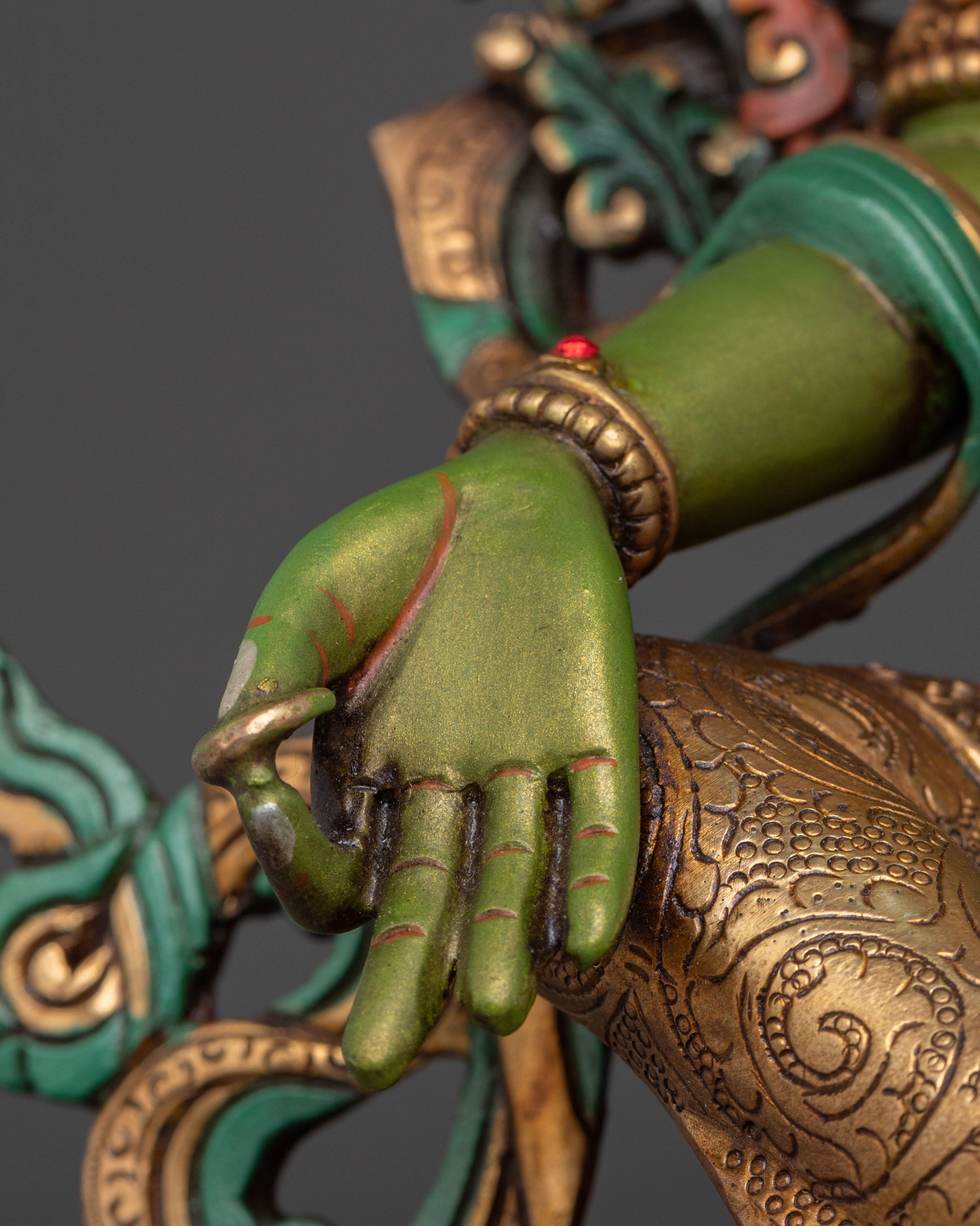Green Tara Sculpture | Tibetan Protector