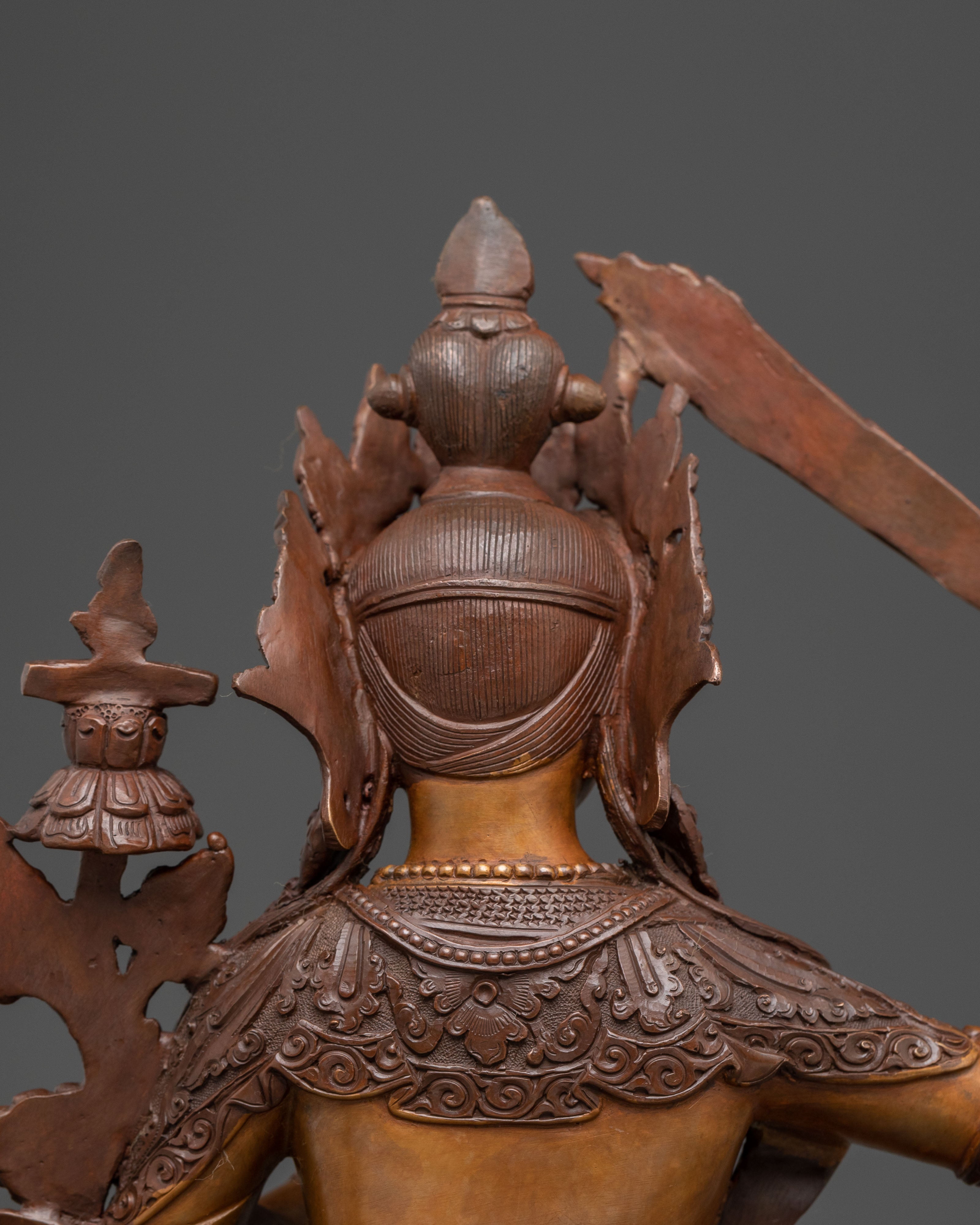 Manjushri Statue of Wisdom and Clarity – Oxidized Copper Statue