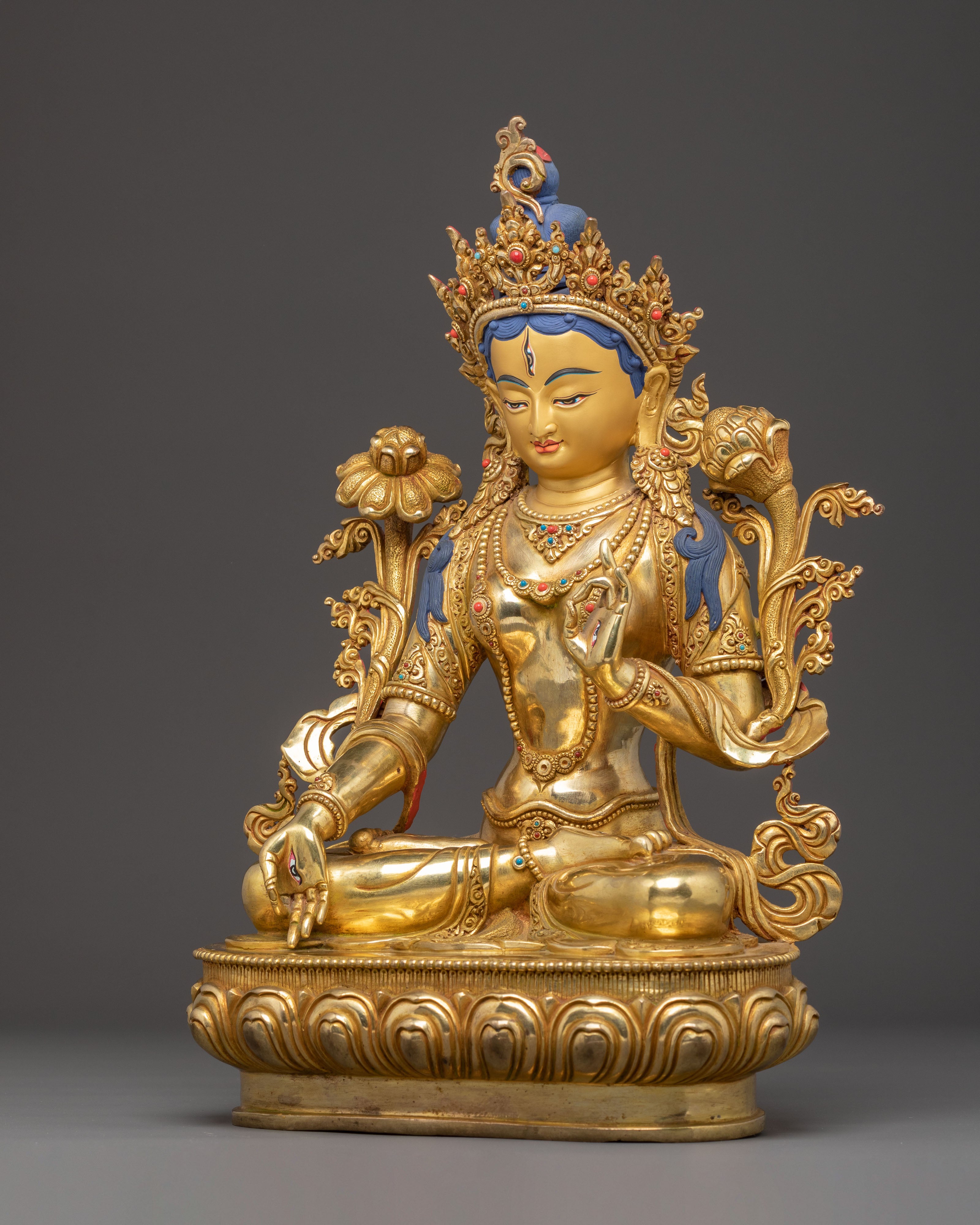 Handcrafted Figurine of White Tara | Healing Goddess