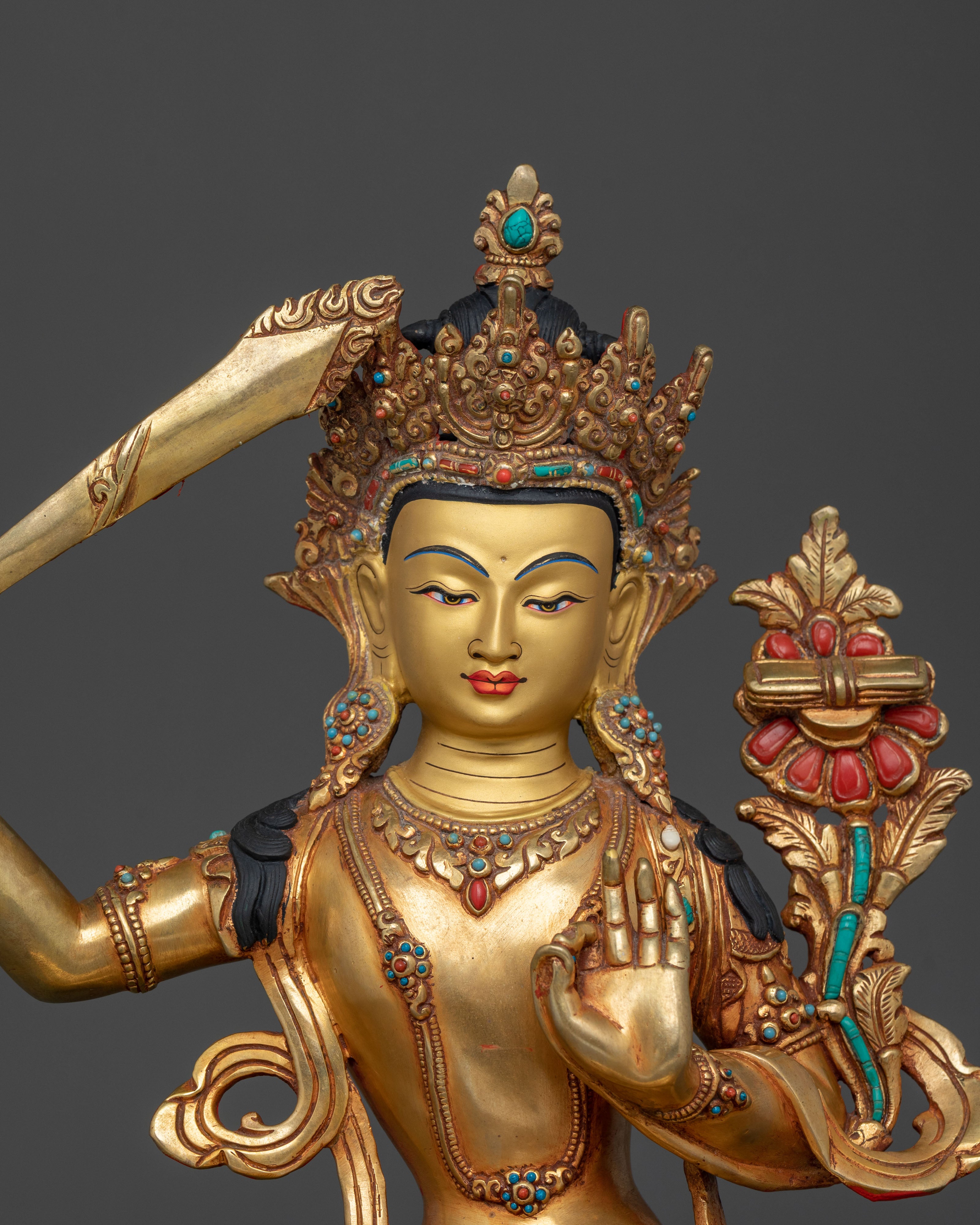 Manjushri Statue | Tibetan Wisdom Figurine