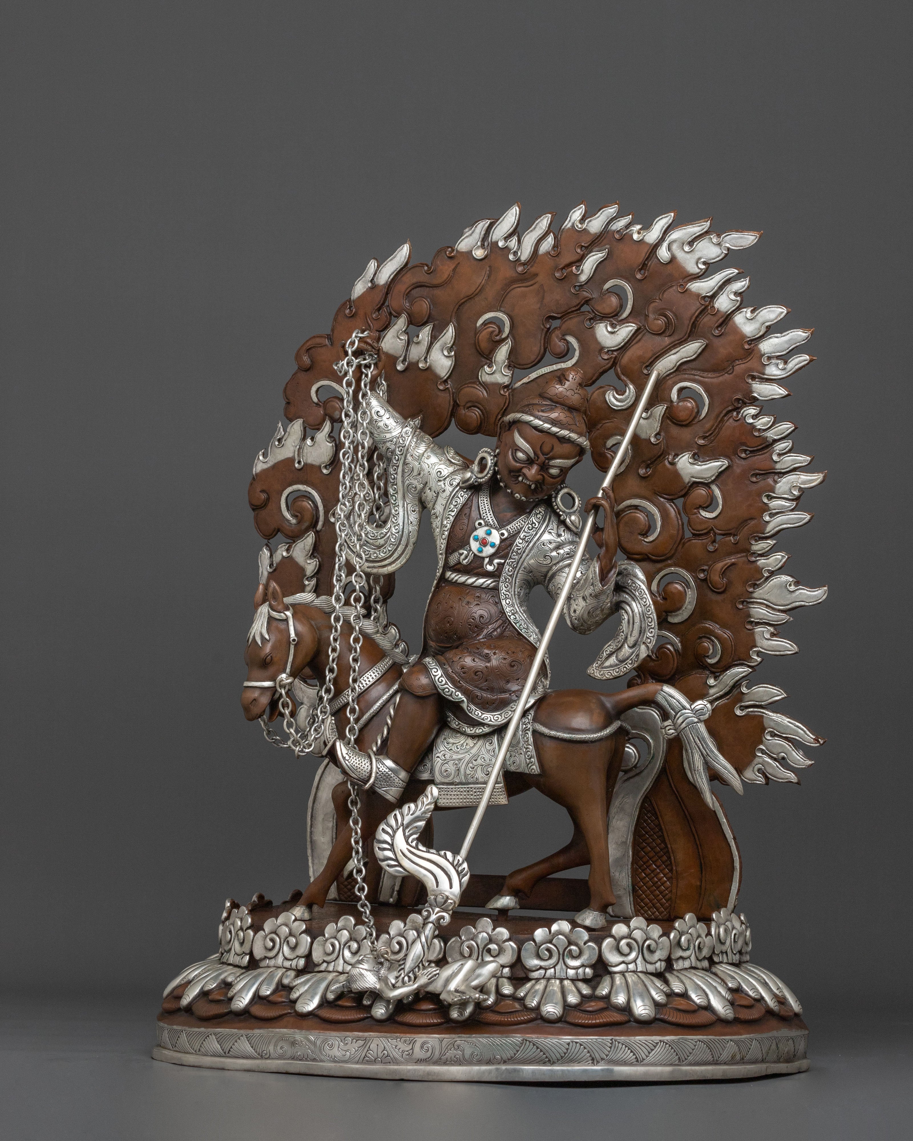Chimar Sculpture: Handcrafted Silver-Plated Protector