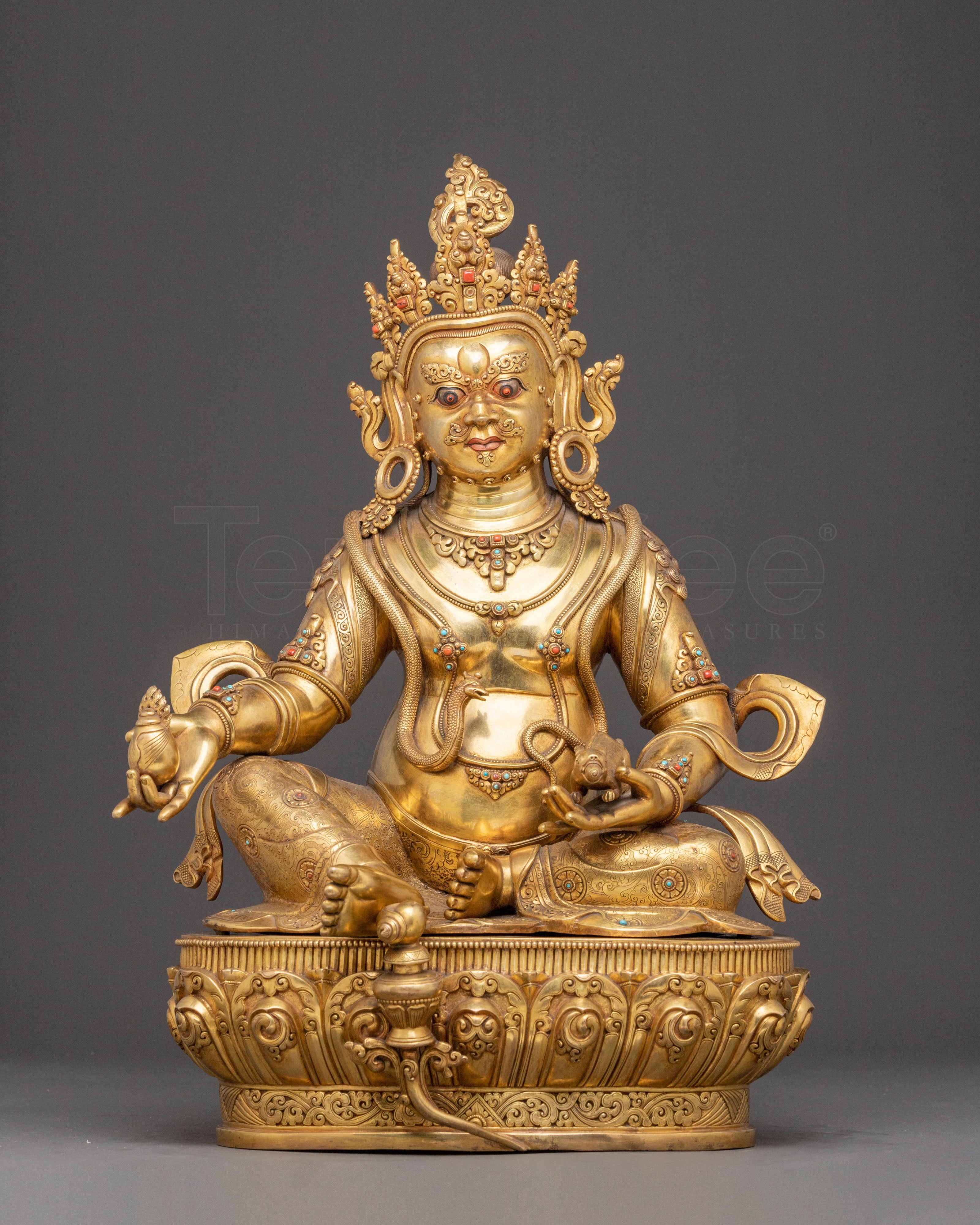 Golden Statue of Wealth Icon Dzambhala