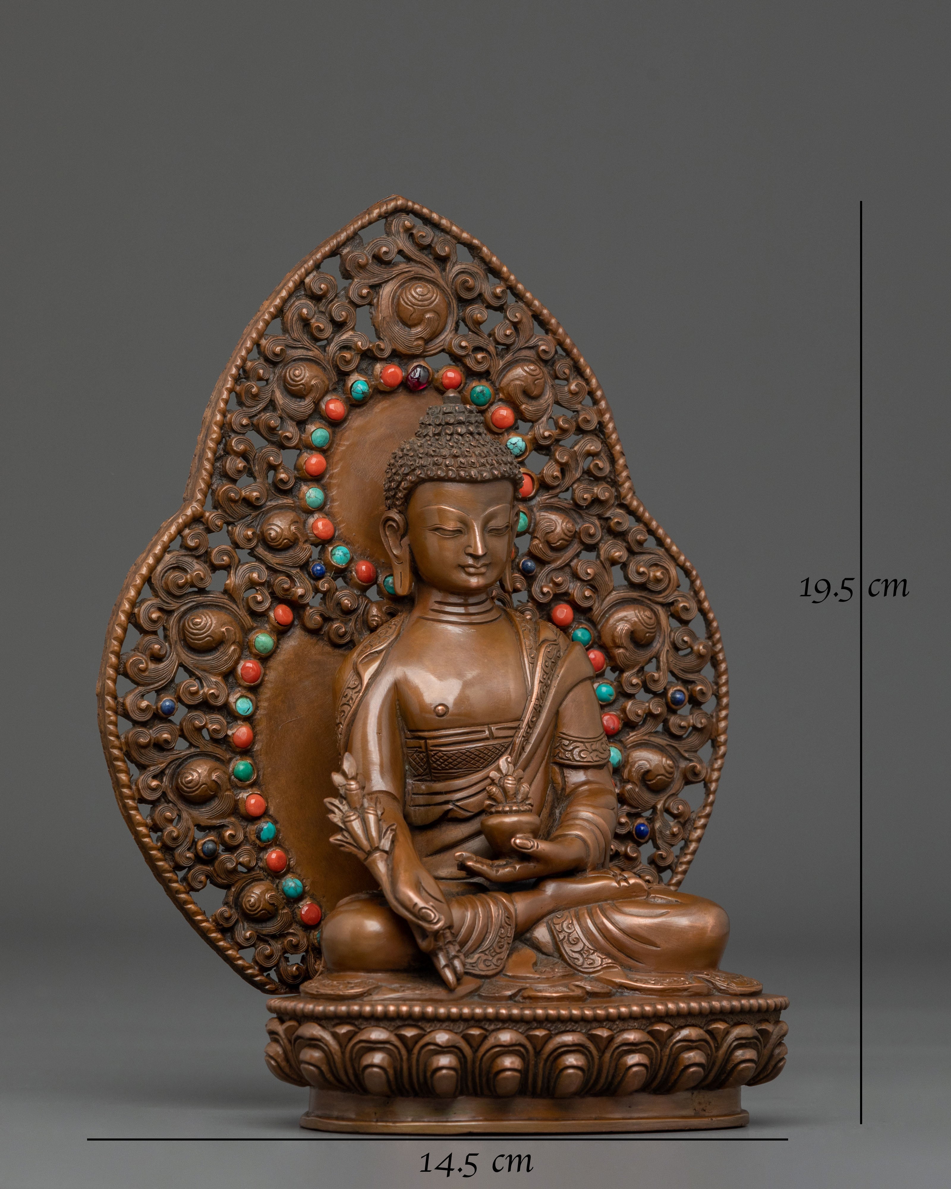 Medicine Buddha Figurine of Healing Light | Buddhist Shrine