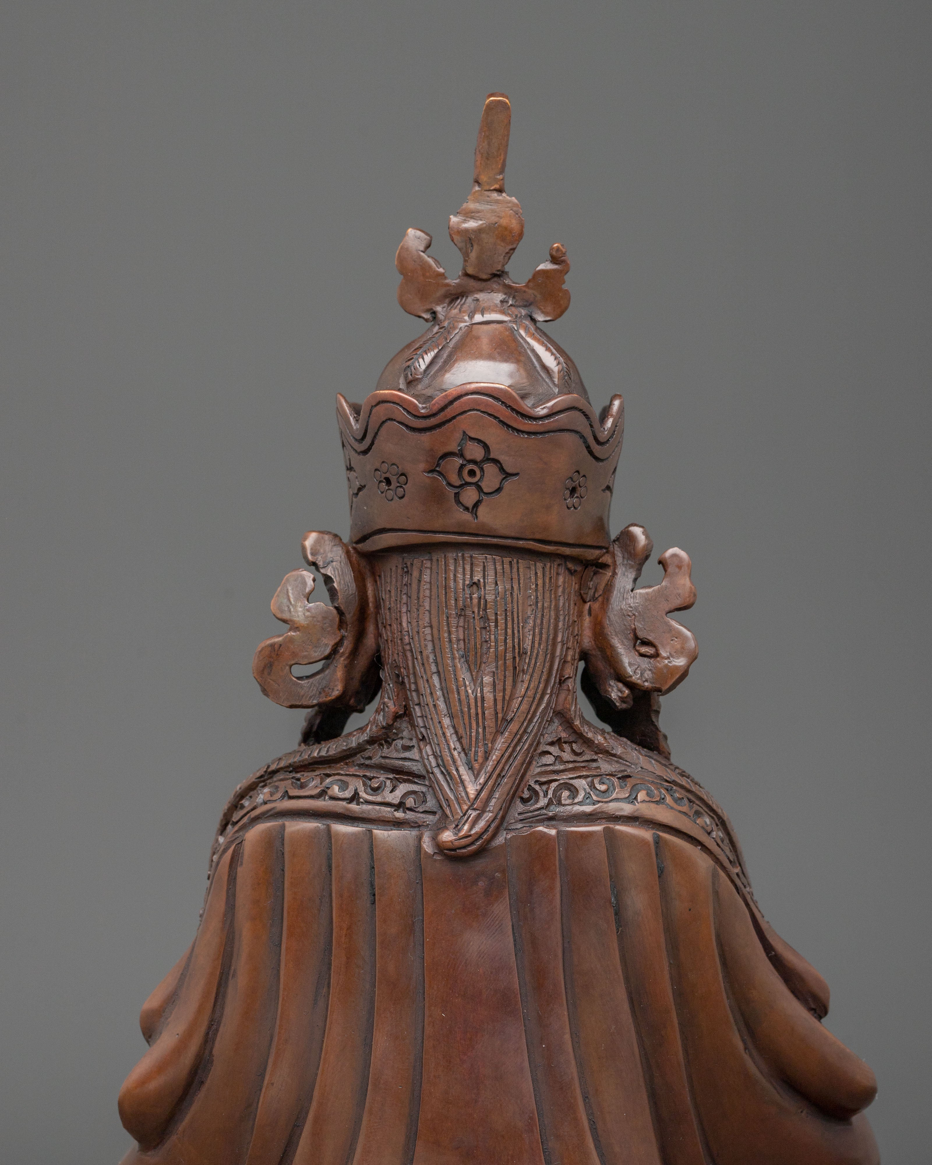 Guru Tsokye Dorje Sacred Buddhist Figurine: Lotus Born Master