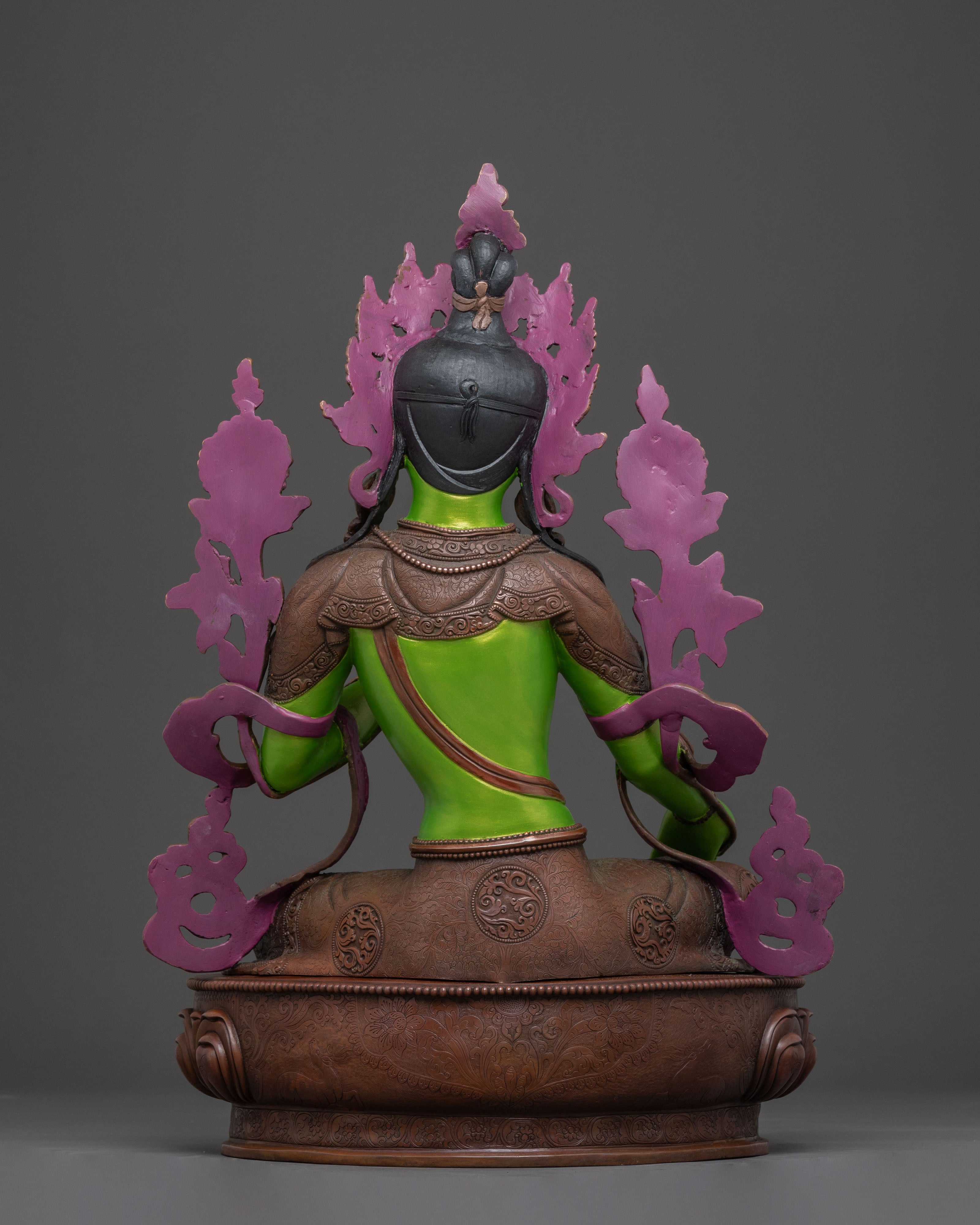 Tibetan Green Tara Compassion Statue – Oxidized Copper Art