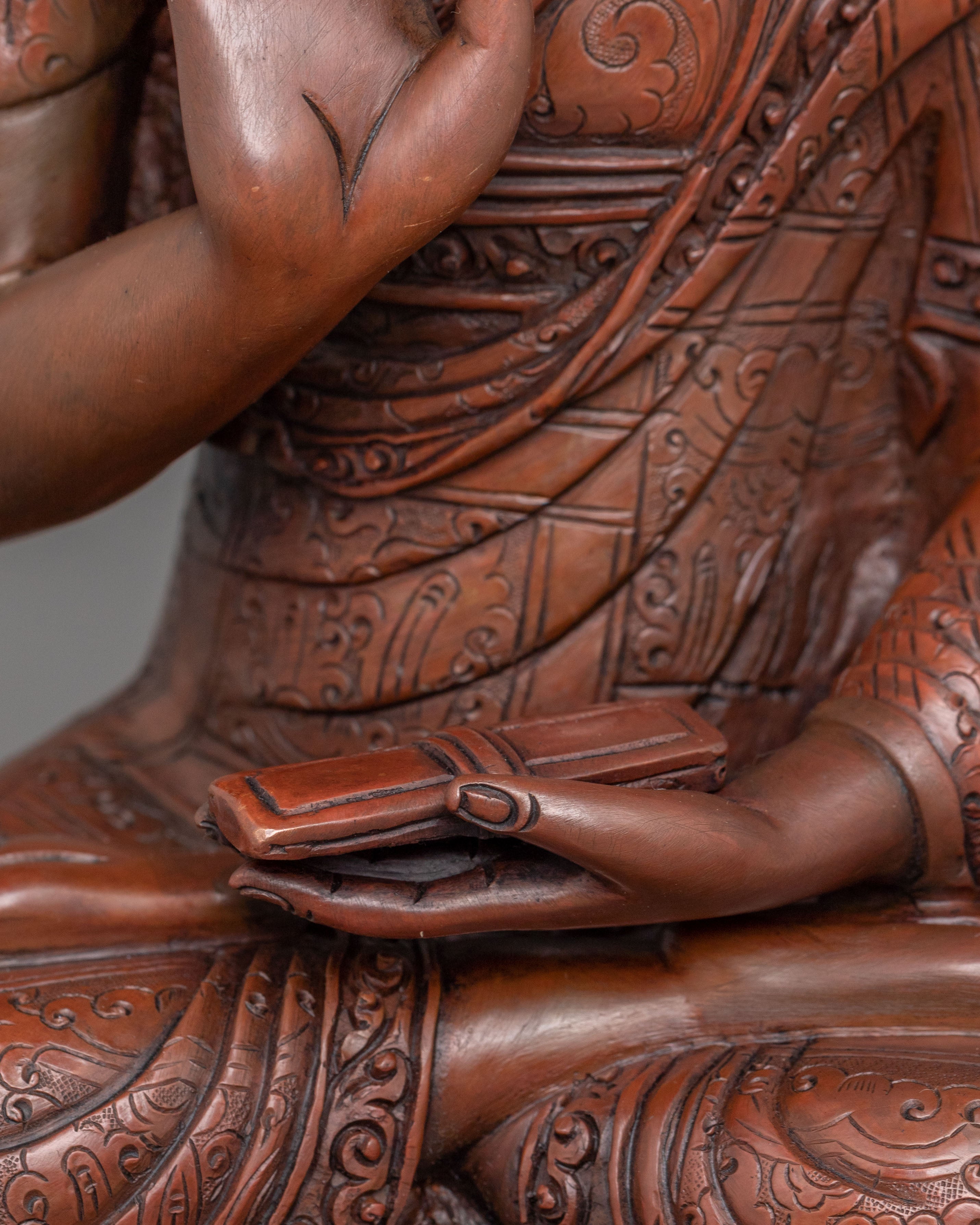 Tsongkhapa Sacred Sculpture with Disciples | Tibetan Buddhist Statue