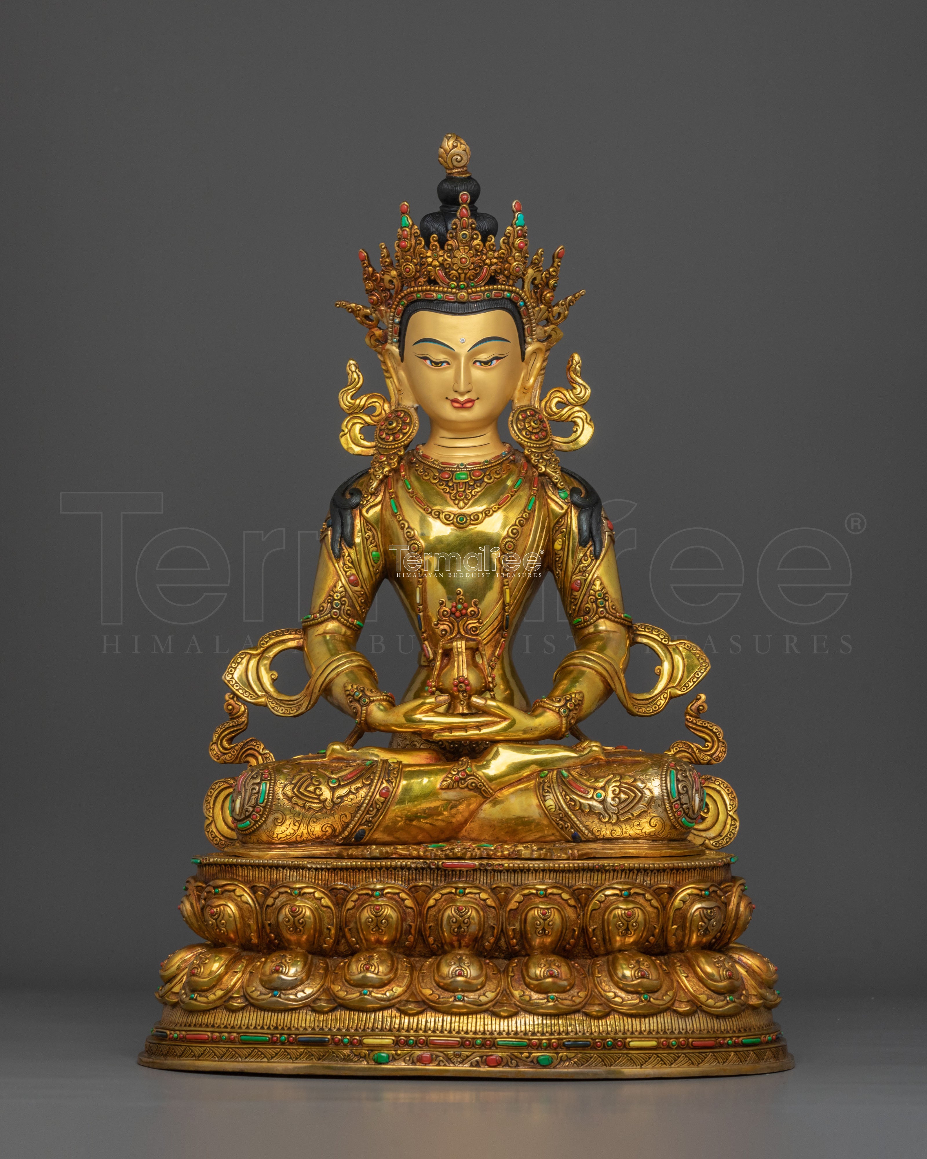 Long Life Deity Amitayus Sacred Statue | Himalayan Altar Decor