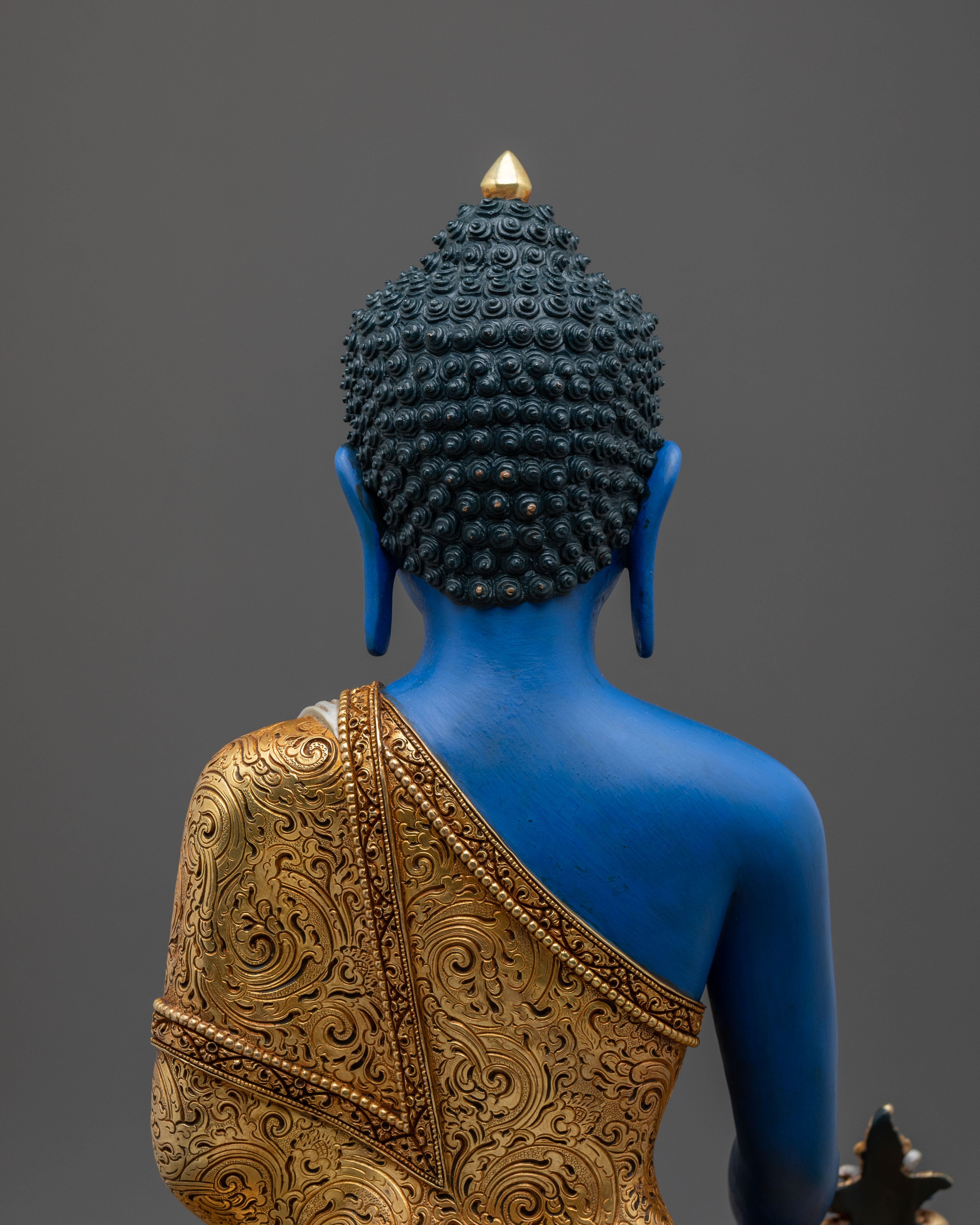 Medicine Buddha Healing Lineage Statue | 24K Gold Gilded