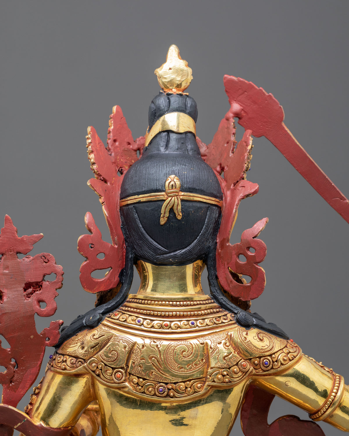 Manjushri 24K Gold Gilded Statue | Meditation Shrine