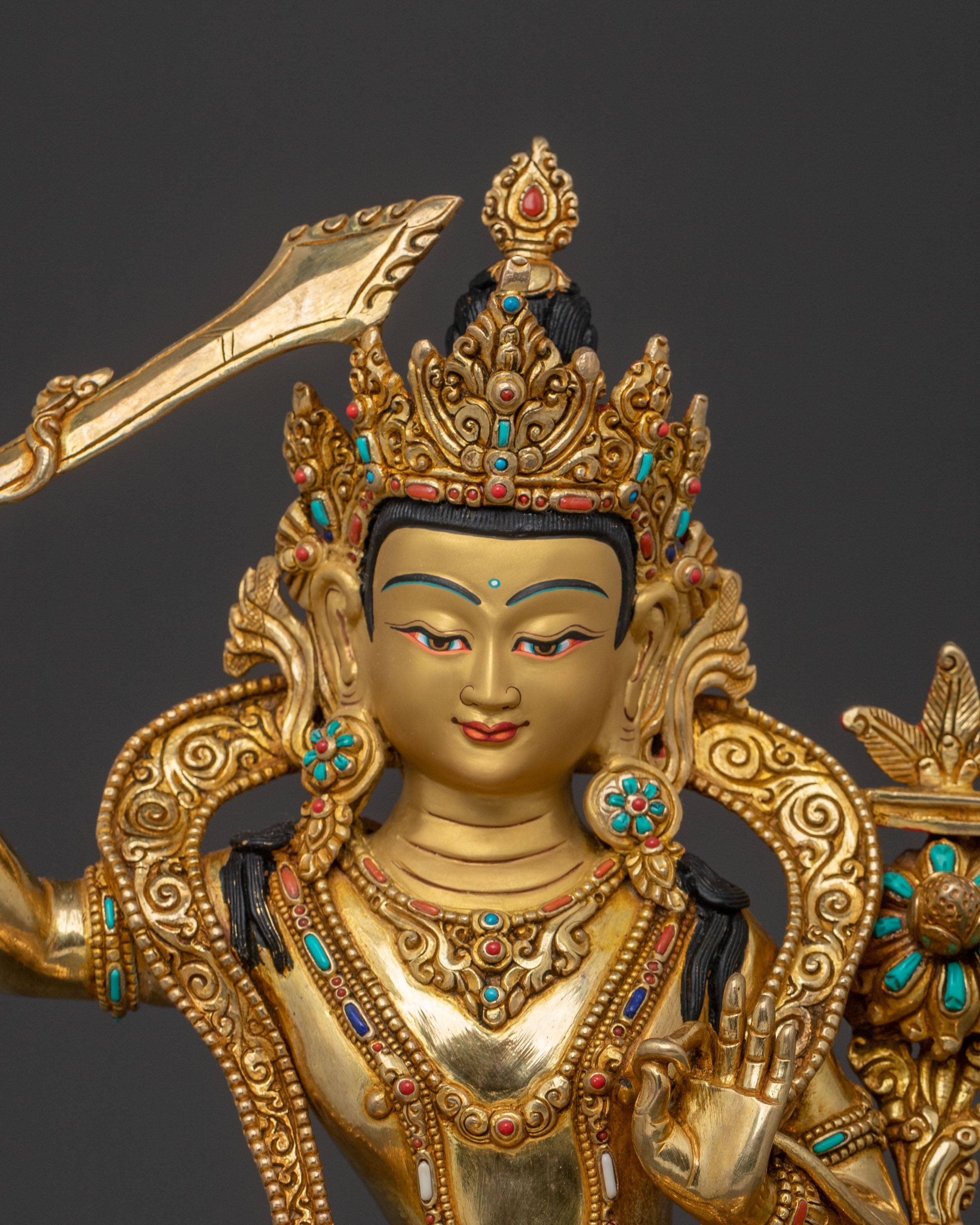Bodhisattva Manjushri Statue | Wisdom Icon for Altar