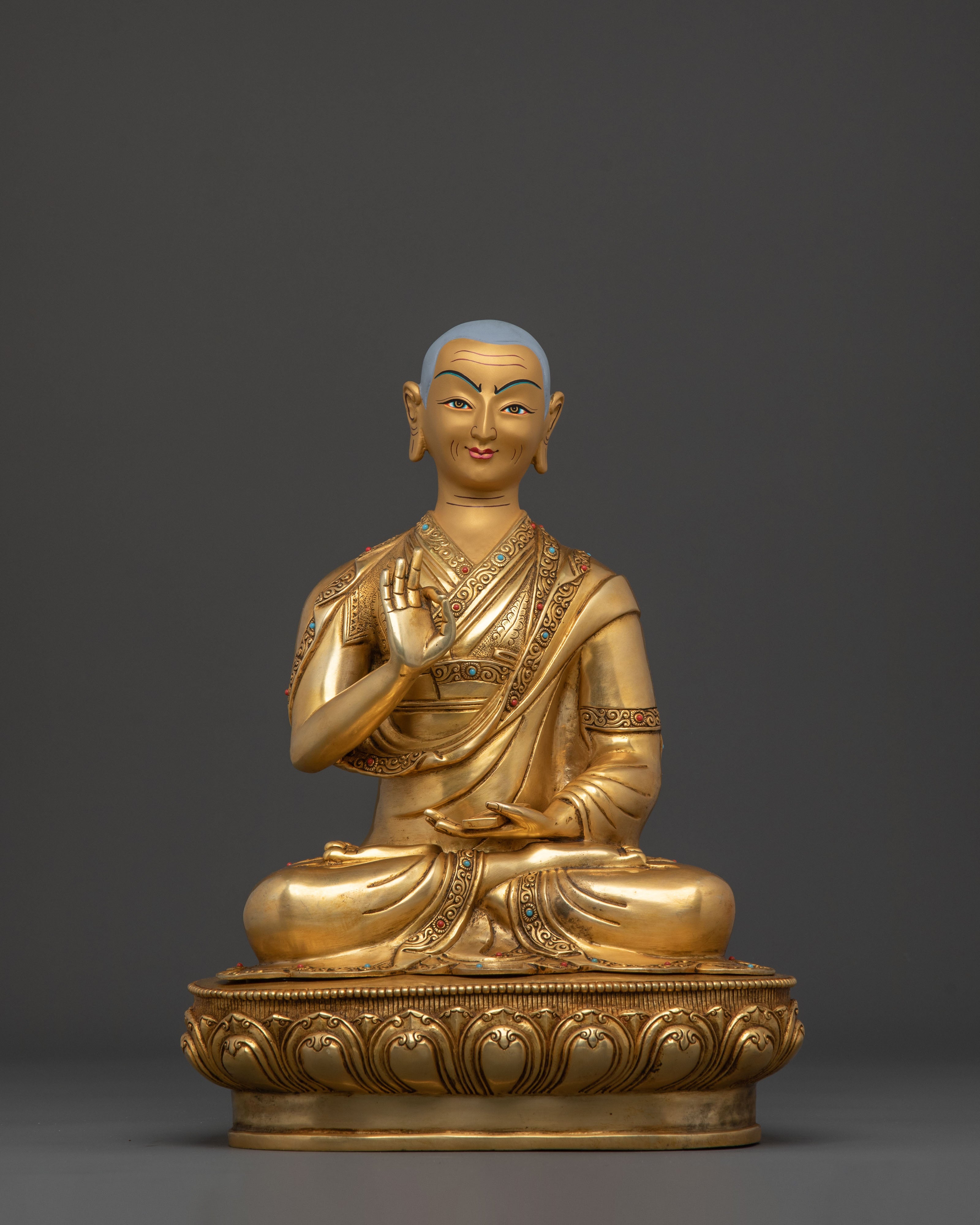 Tsongkhapa Statue with Disciples: Symbol of Wisdom