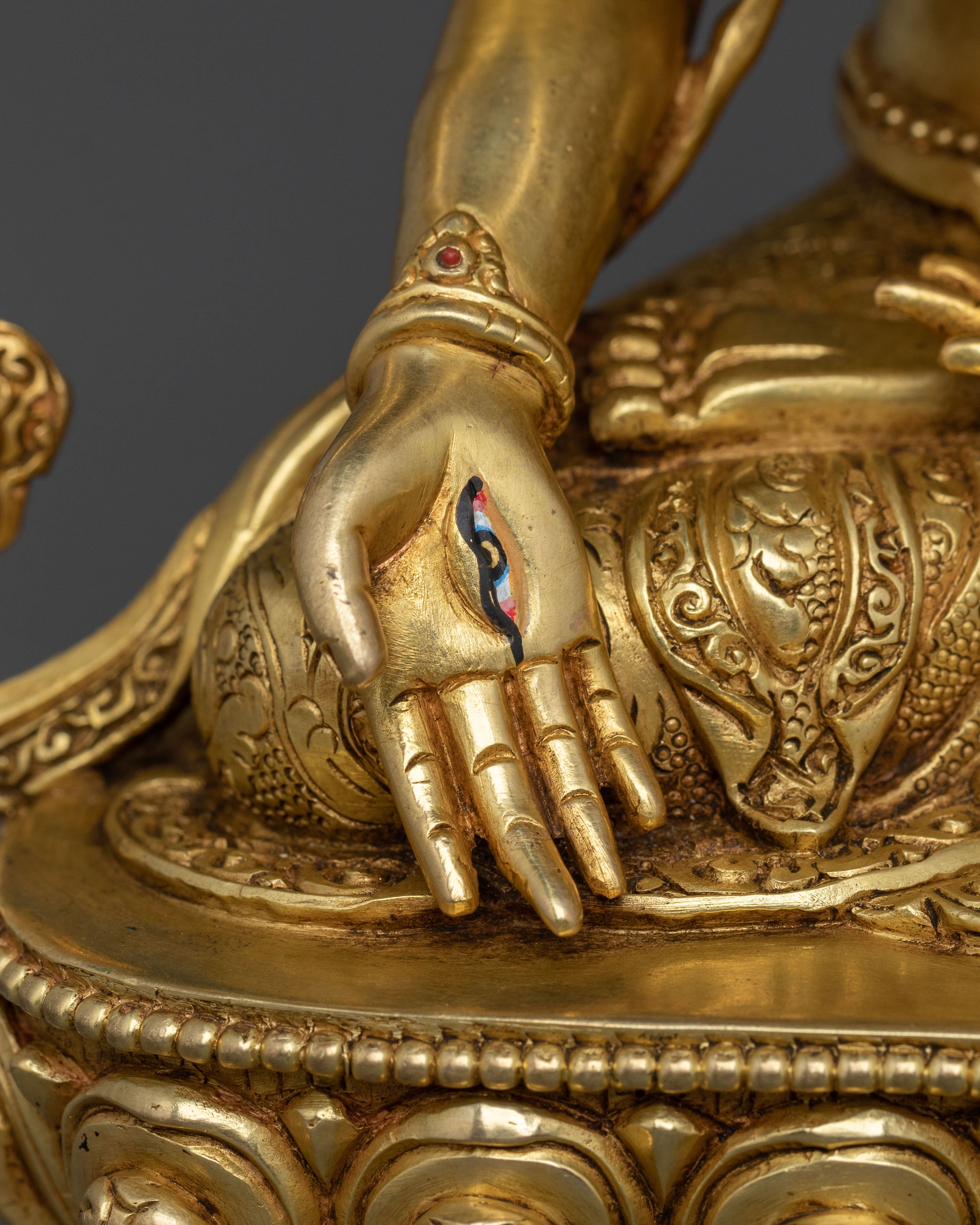 Namgyalma Buddhist Statue: Handcrafted 24K Gold Gilded Statue