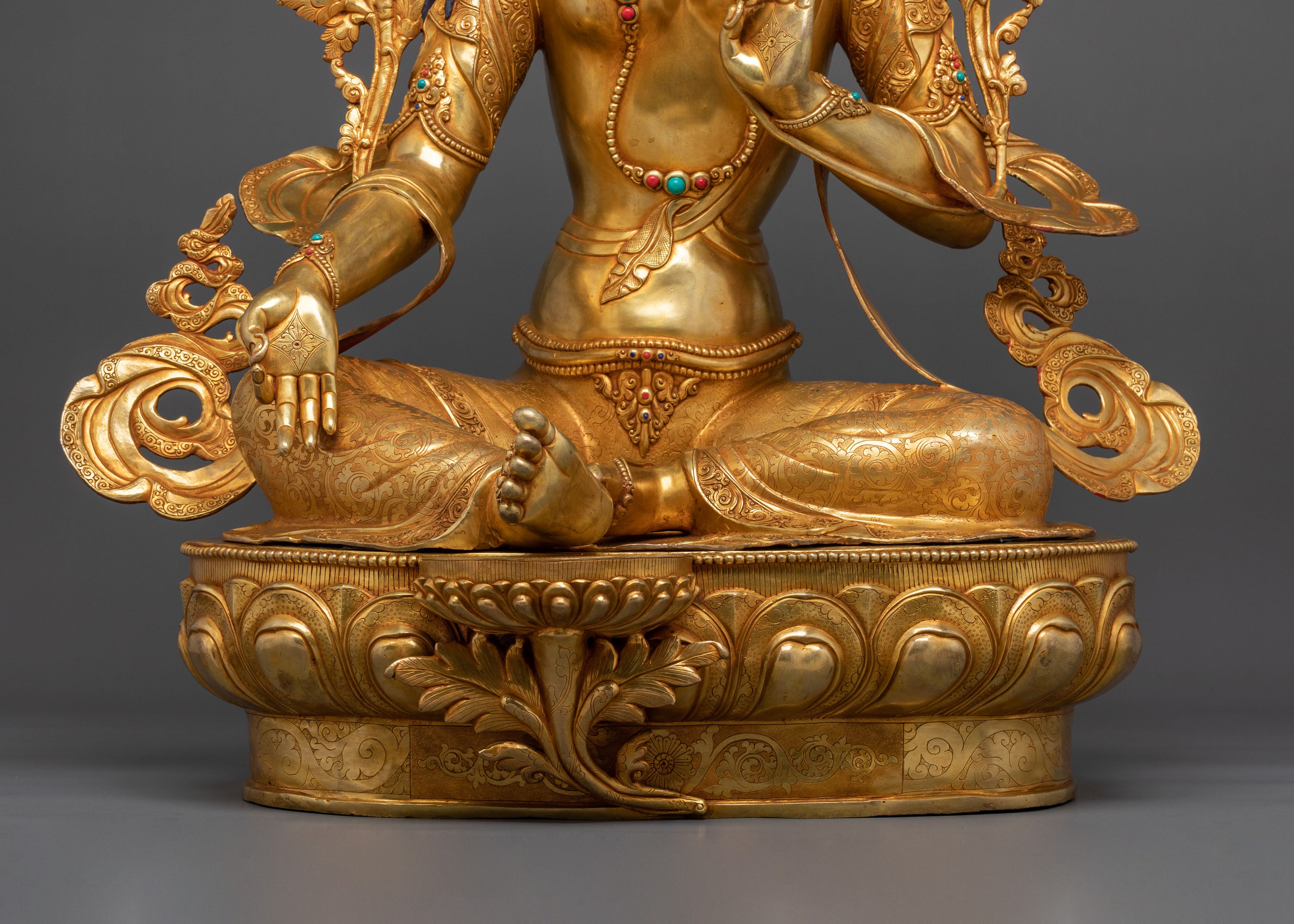 Green Tara Meditation Altar Statue | Symbol of Compassion and Liberation