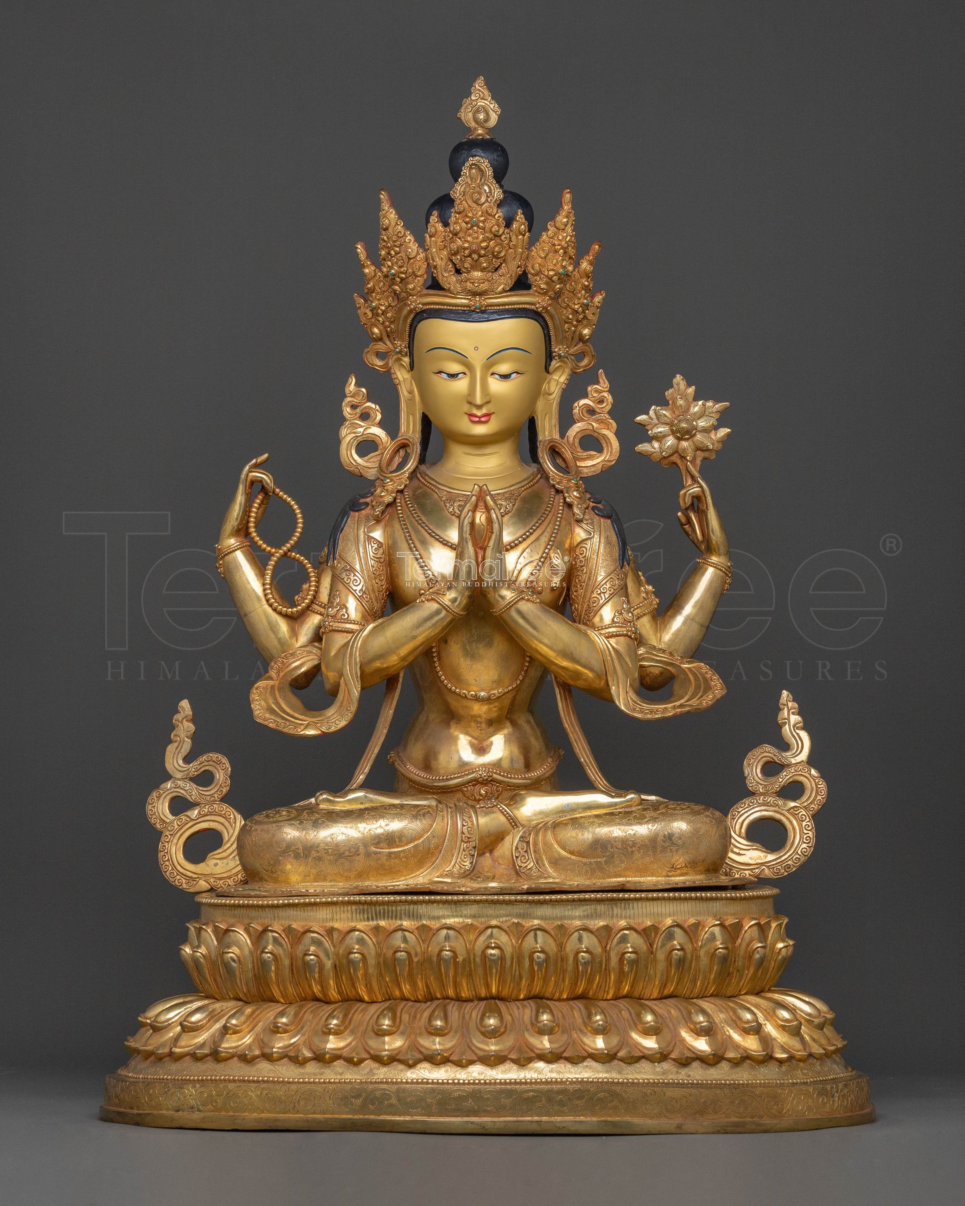 Chenrezig Copper Statue