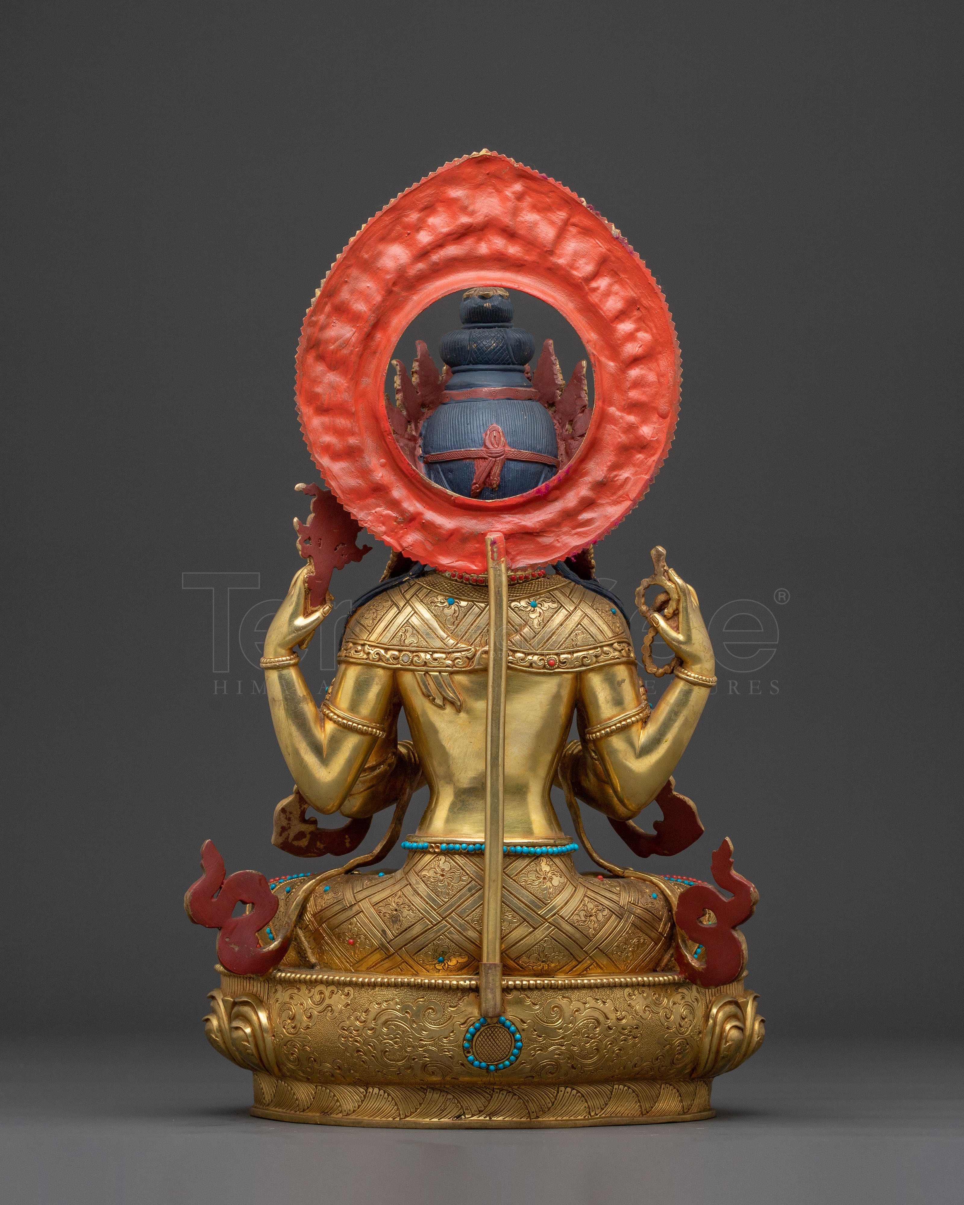 Compassionate Chenrezig Buddha Statue | Gold-Gilded Serenity