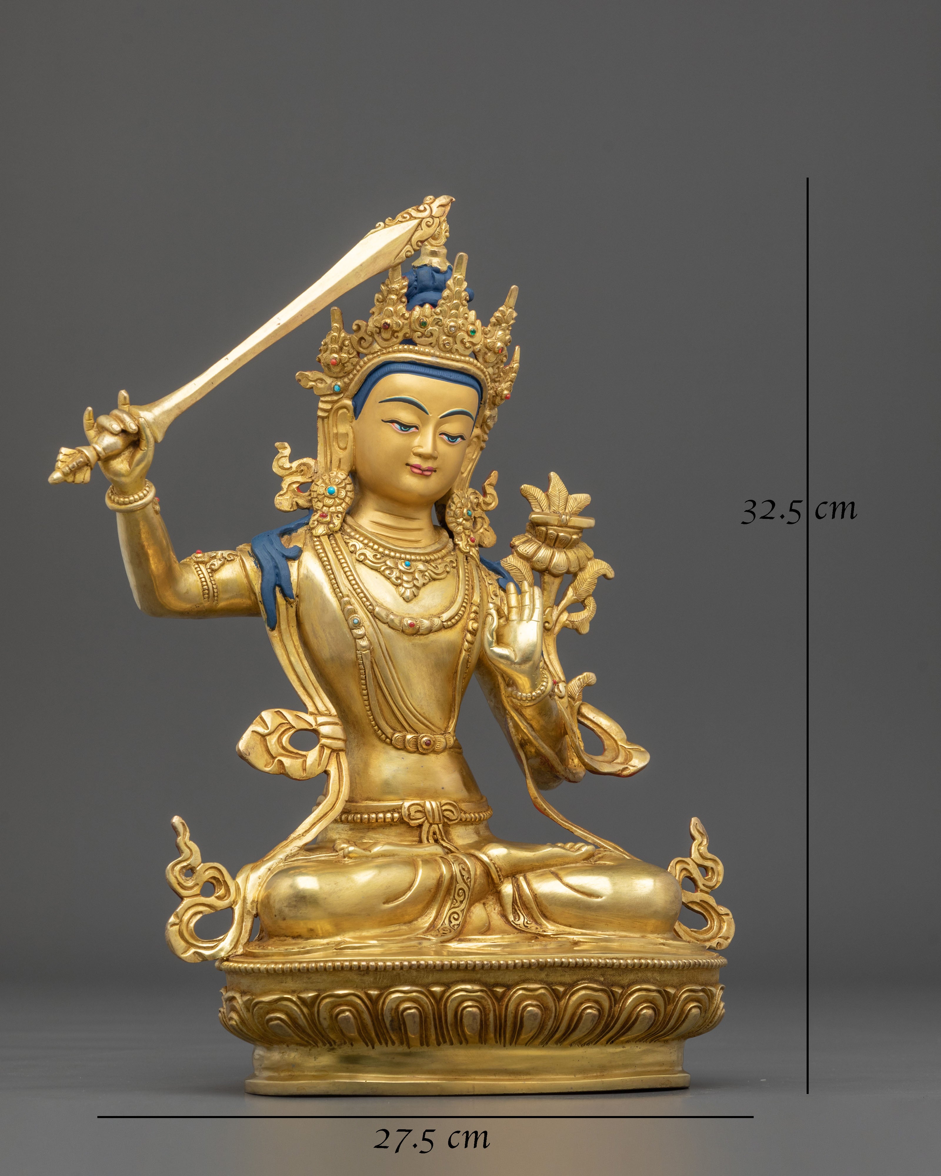 Manjushri Statue | Tibetan Bodhisattva Figurine