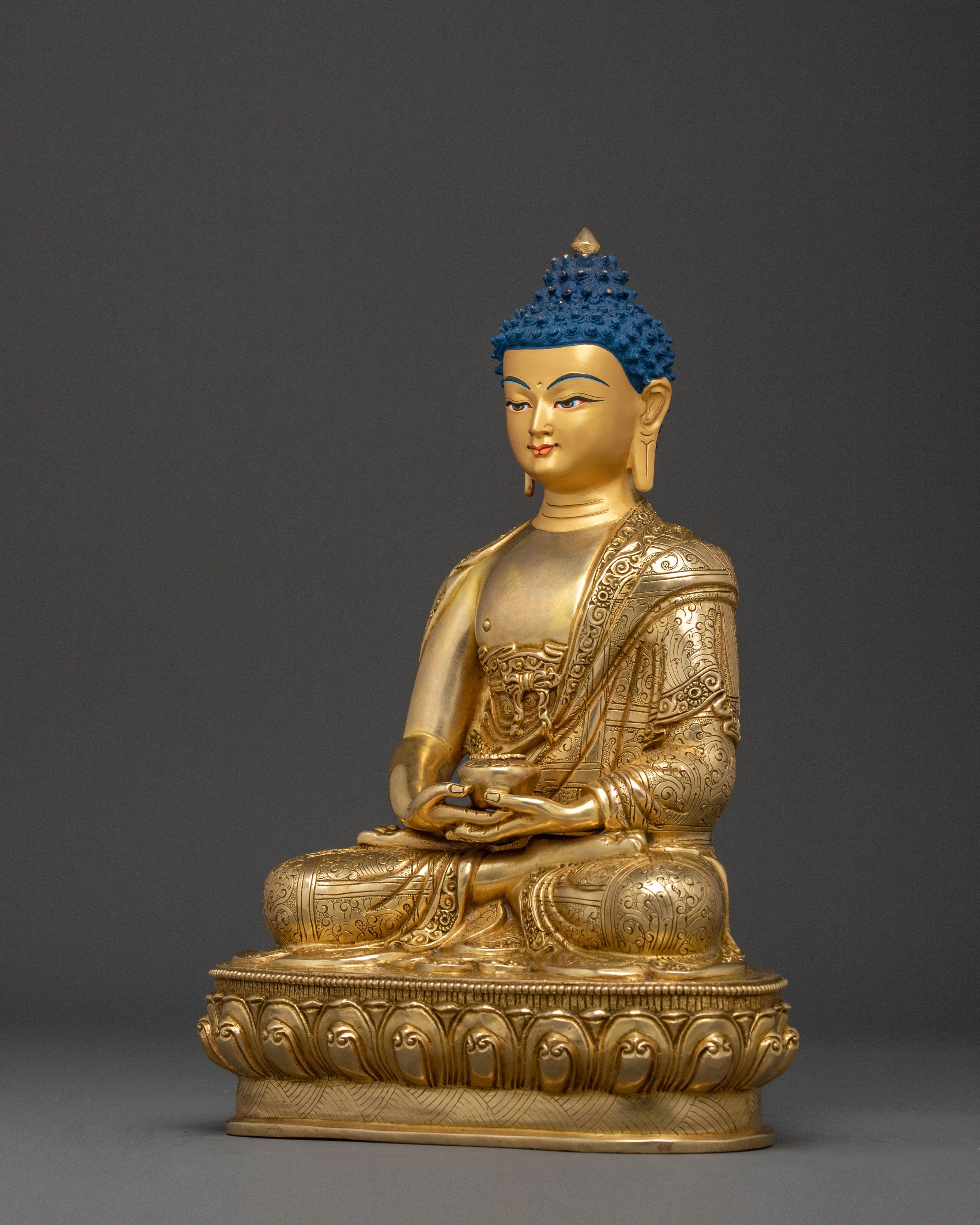 Pure Land Buddha Amitabha Sculpture:  Buddha of Infinite Light