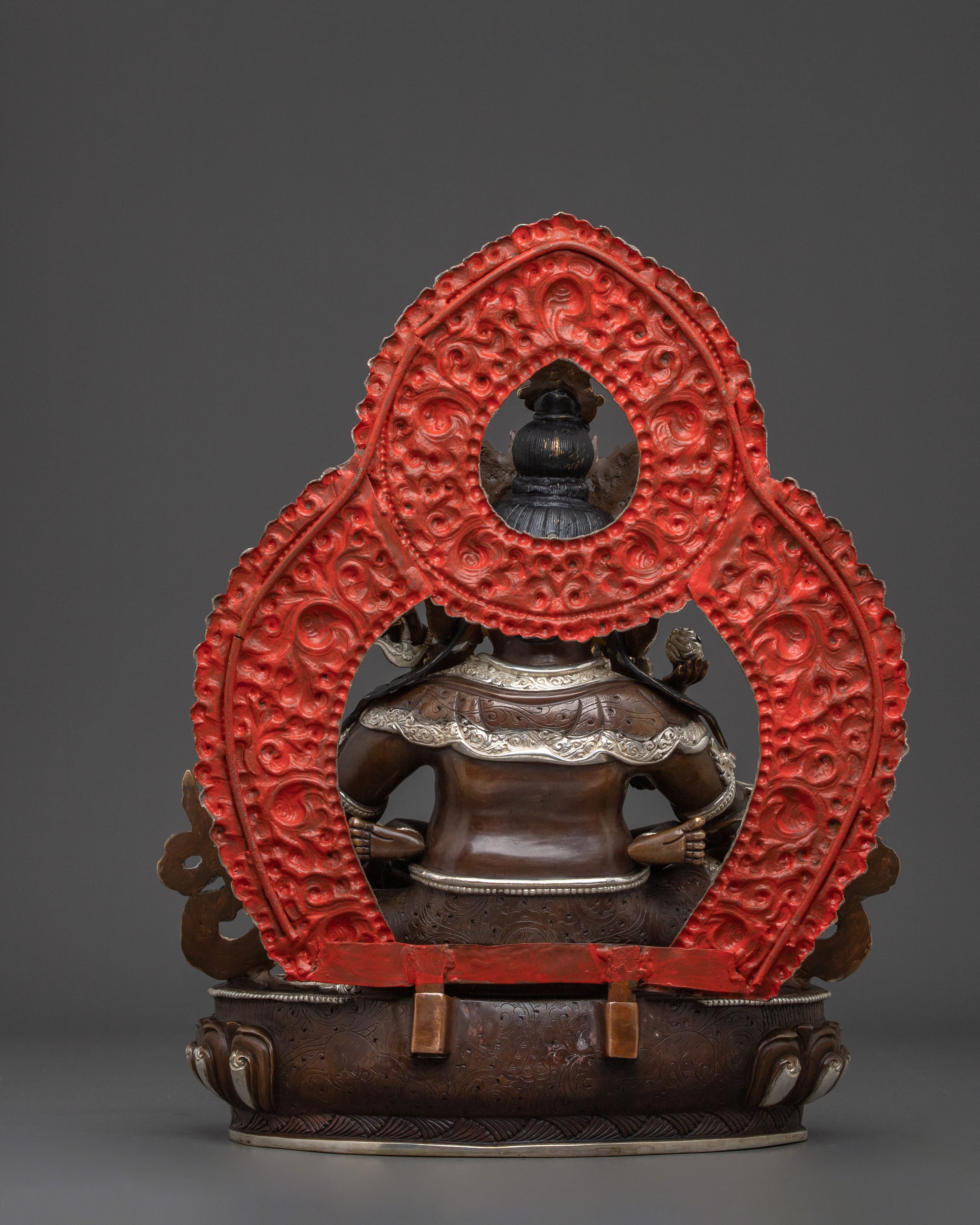 Handmade Green Dzambhala Statue | Altar Home Decor