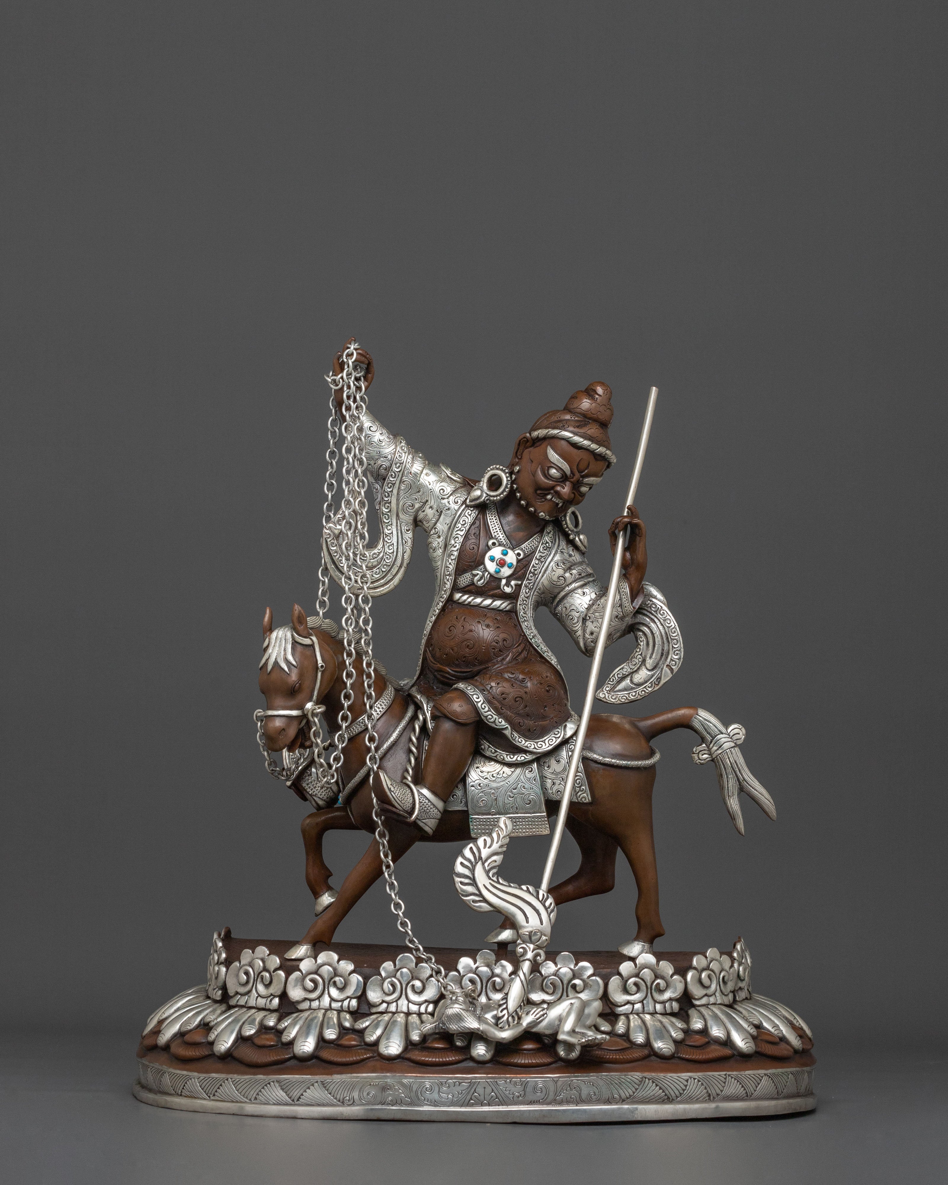 Chimar Sculpture: Handcrafted Silver-Plated Protector