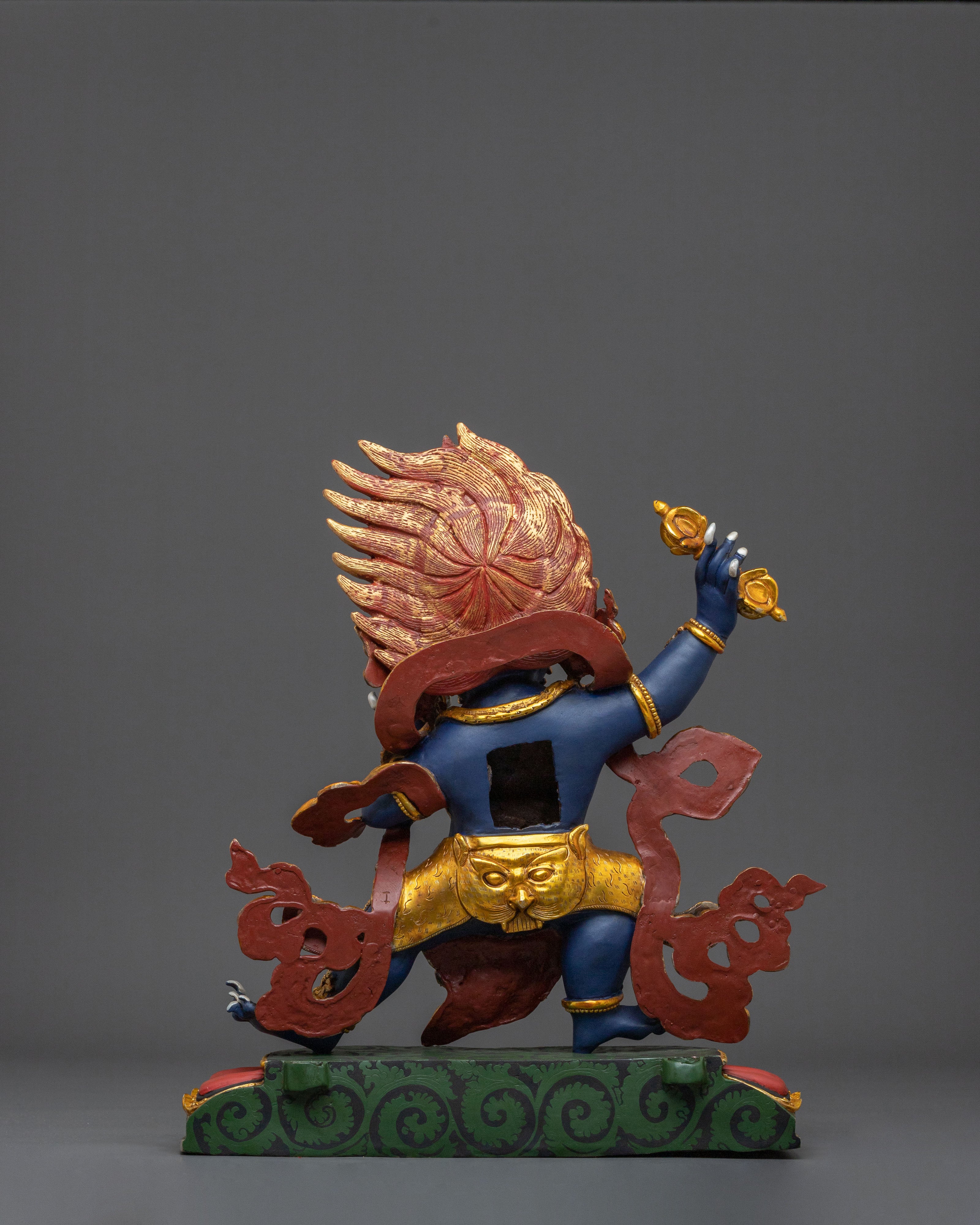Buddhist Protector Vajrapani Sculpture: Buddhist Deity of Strength and Dharma