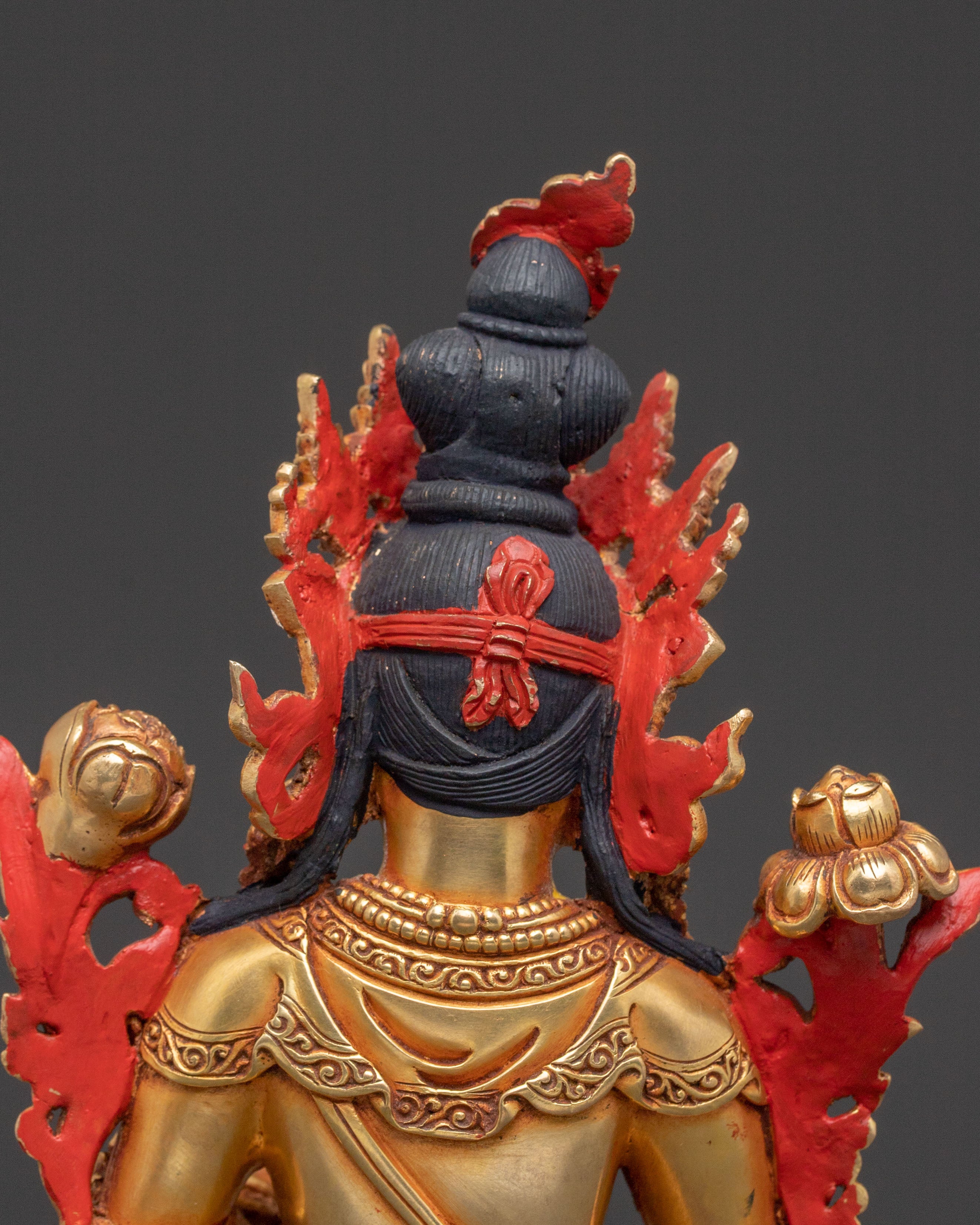 Graceful Green Tara Golden Statue: Handcrafted Serenity