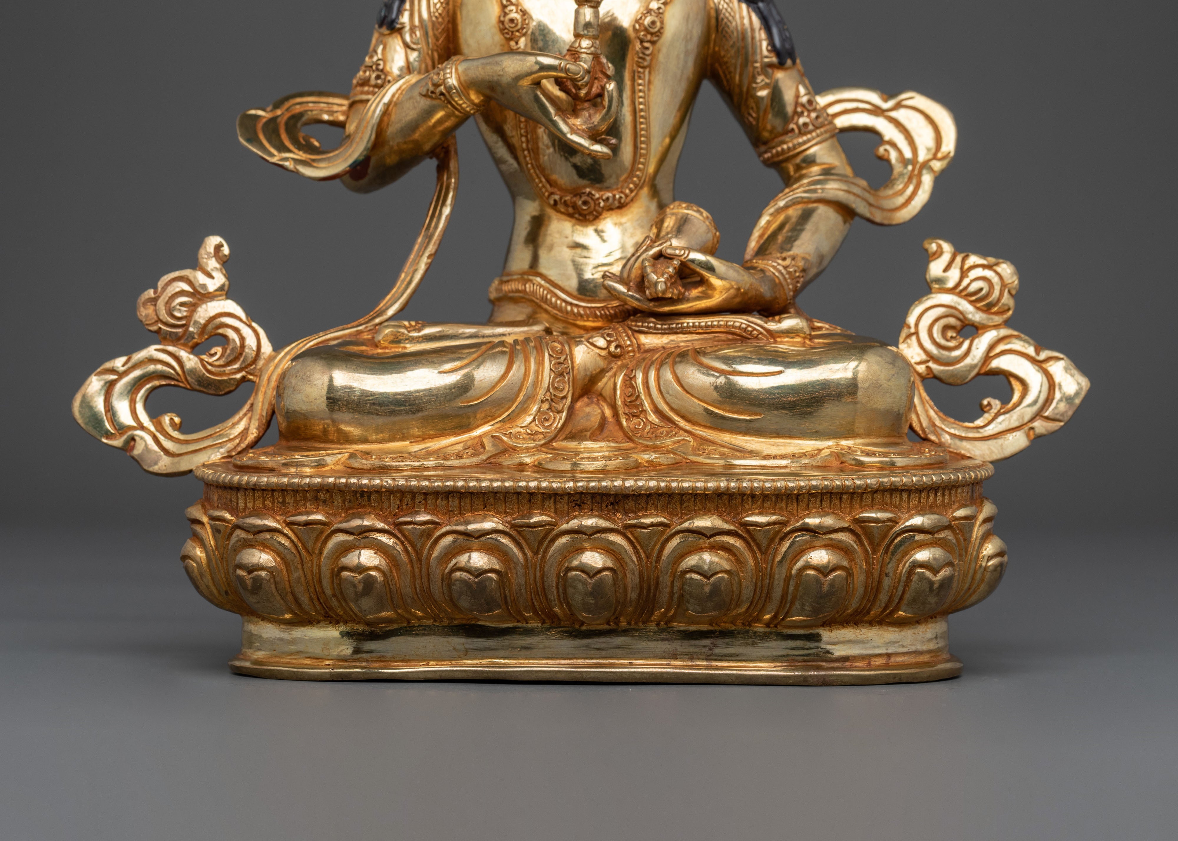 Tibetan Vajrasattva Meditation Statue | 24K Gold Gilded