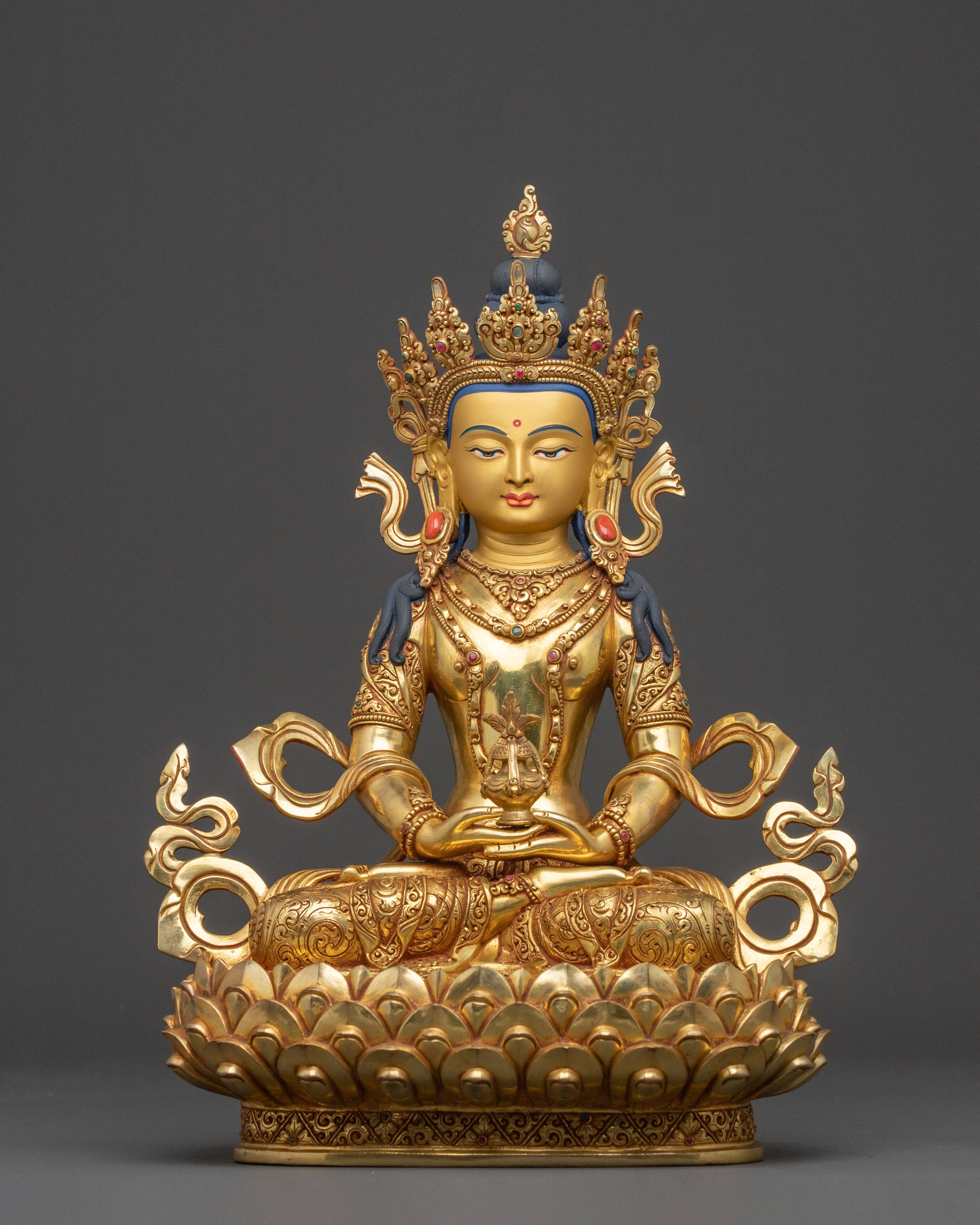 Golden Amitayus Blessing Statue |  Eternal Life
