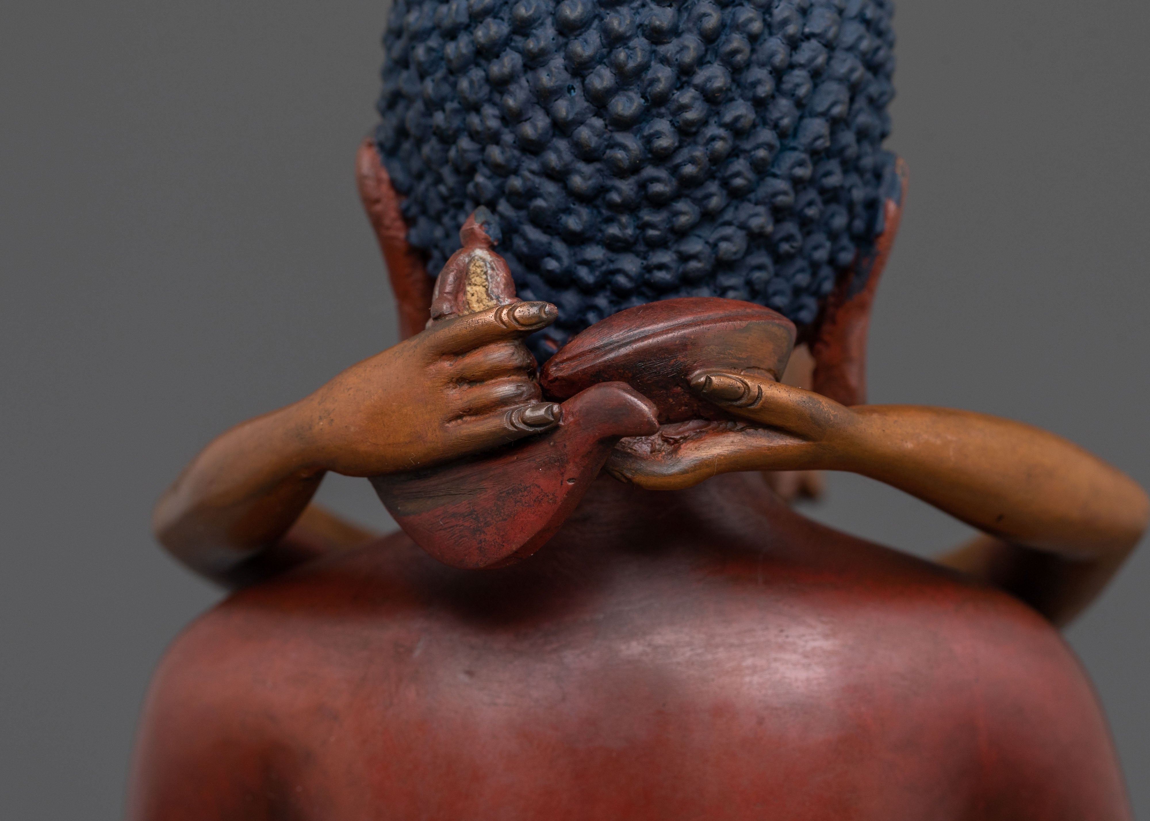 Samantabhadra with Consort Statue | Oxidized Copper Body