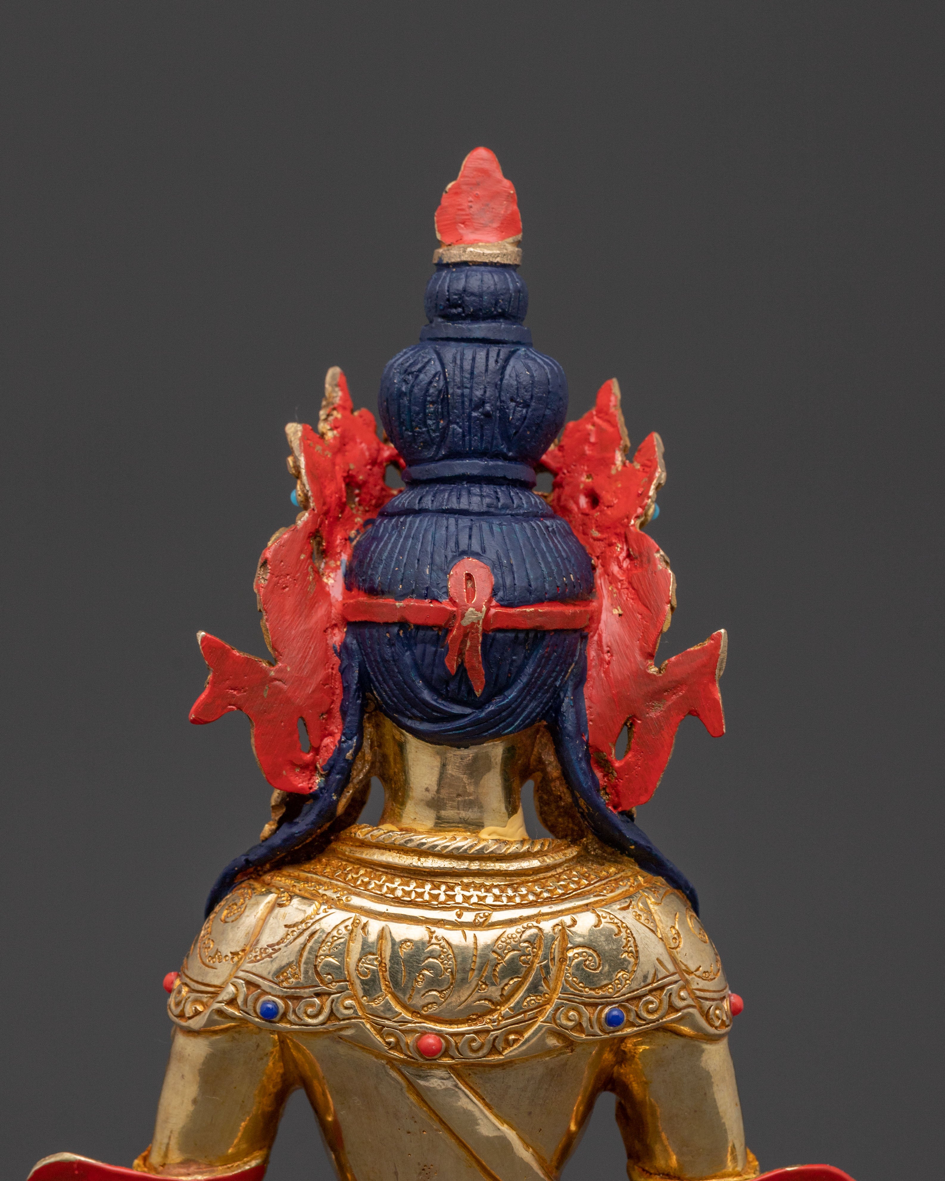 24k Gold Gilded Amitayus Spiritual Statue: Radiant Longevity