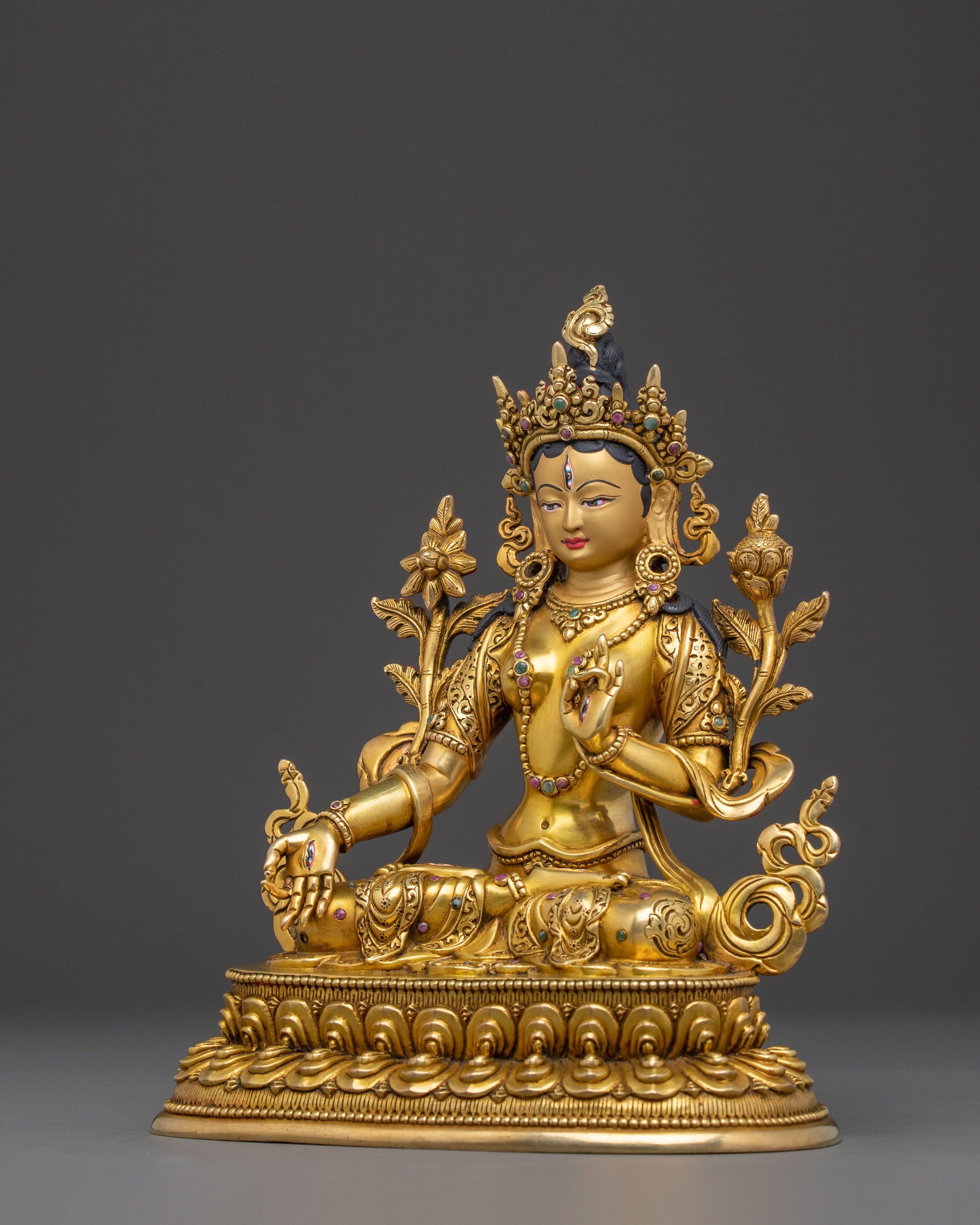 Handcrafted White Tara Statue | Sacred Buddhist Idol