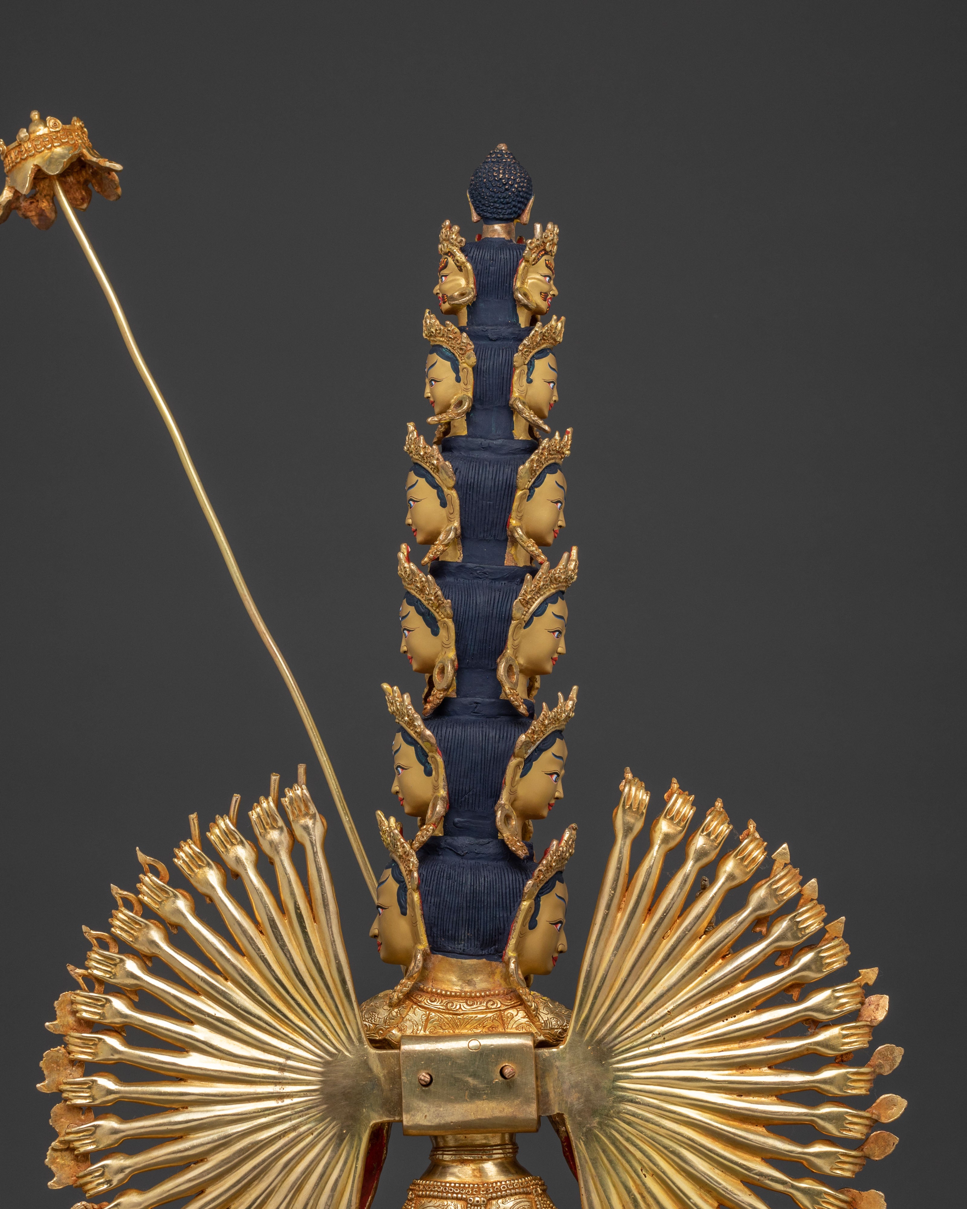 1000 Armed Dukar Golden Statue | 24K Gold Gilded