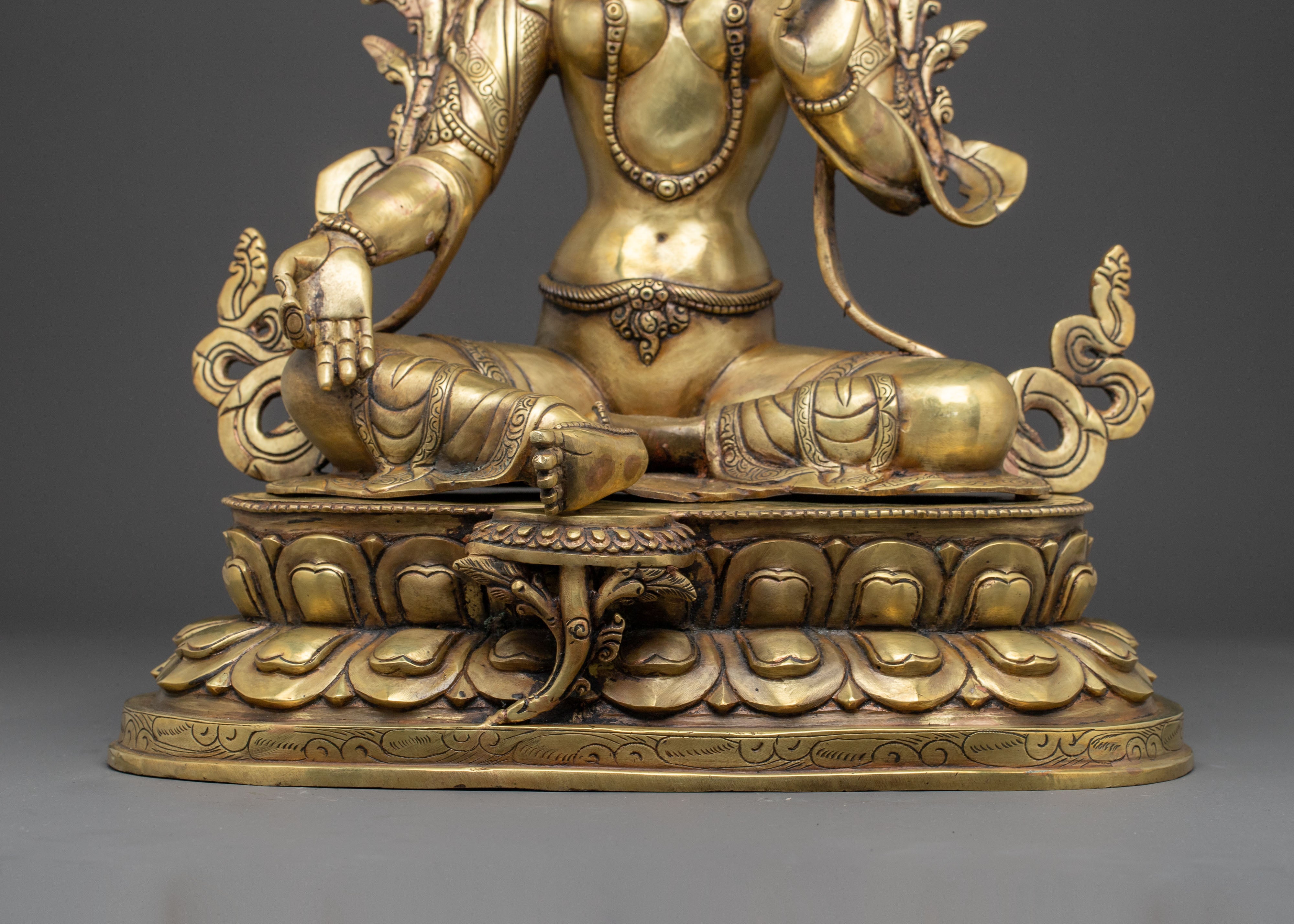 Green Tara Statue: Embodiment of Enlightened Action
