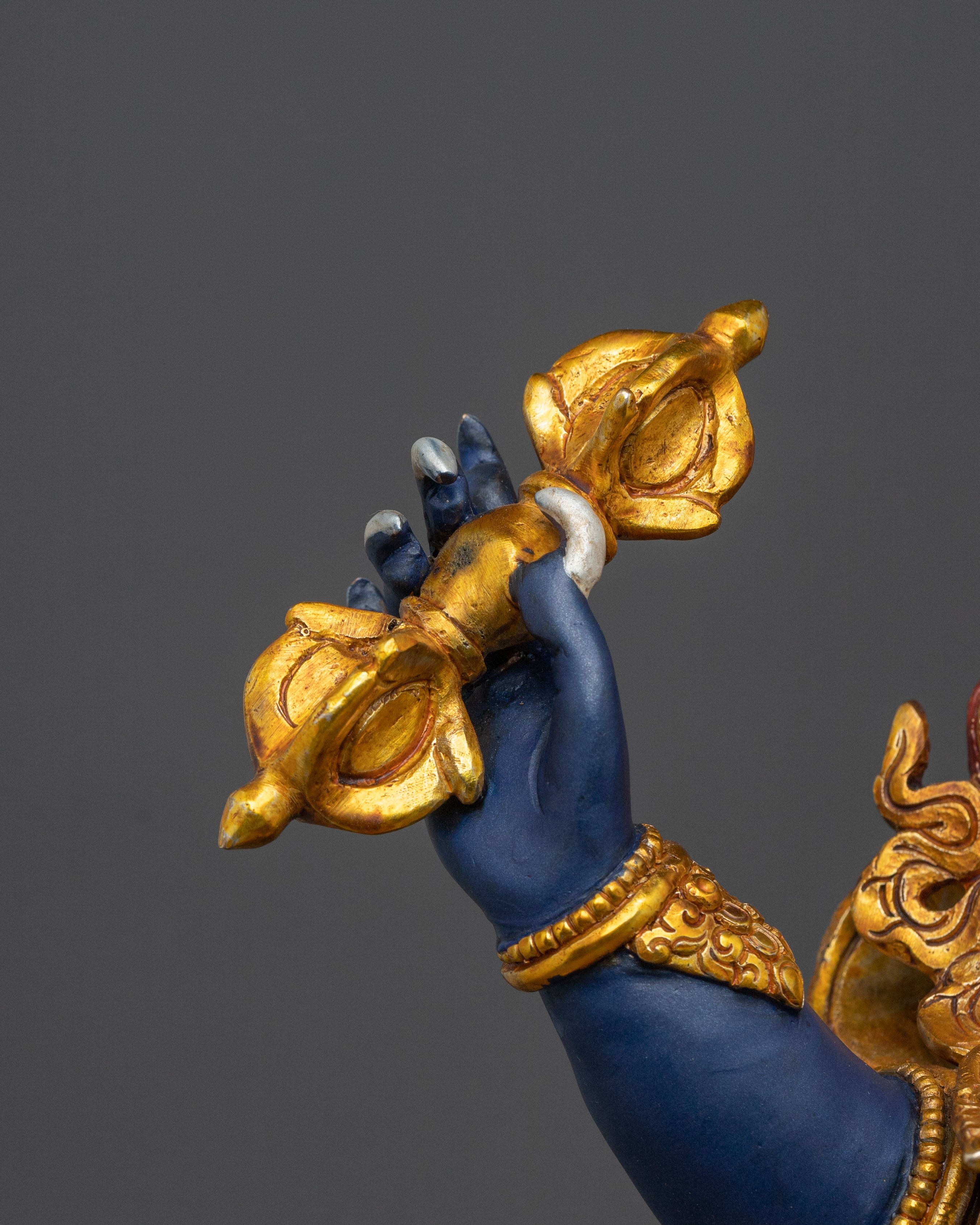 Buddhist Protector Vajrapani Sculpture: Buddhist Deity of Strength and Dharma