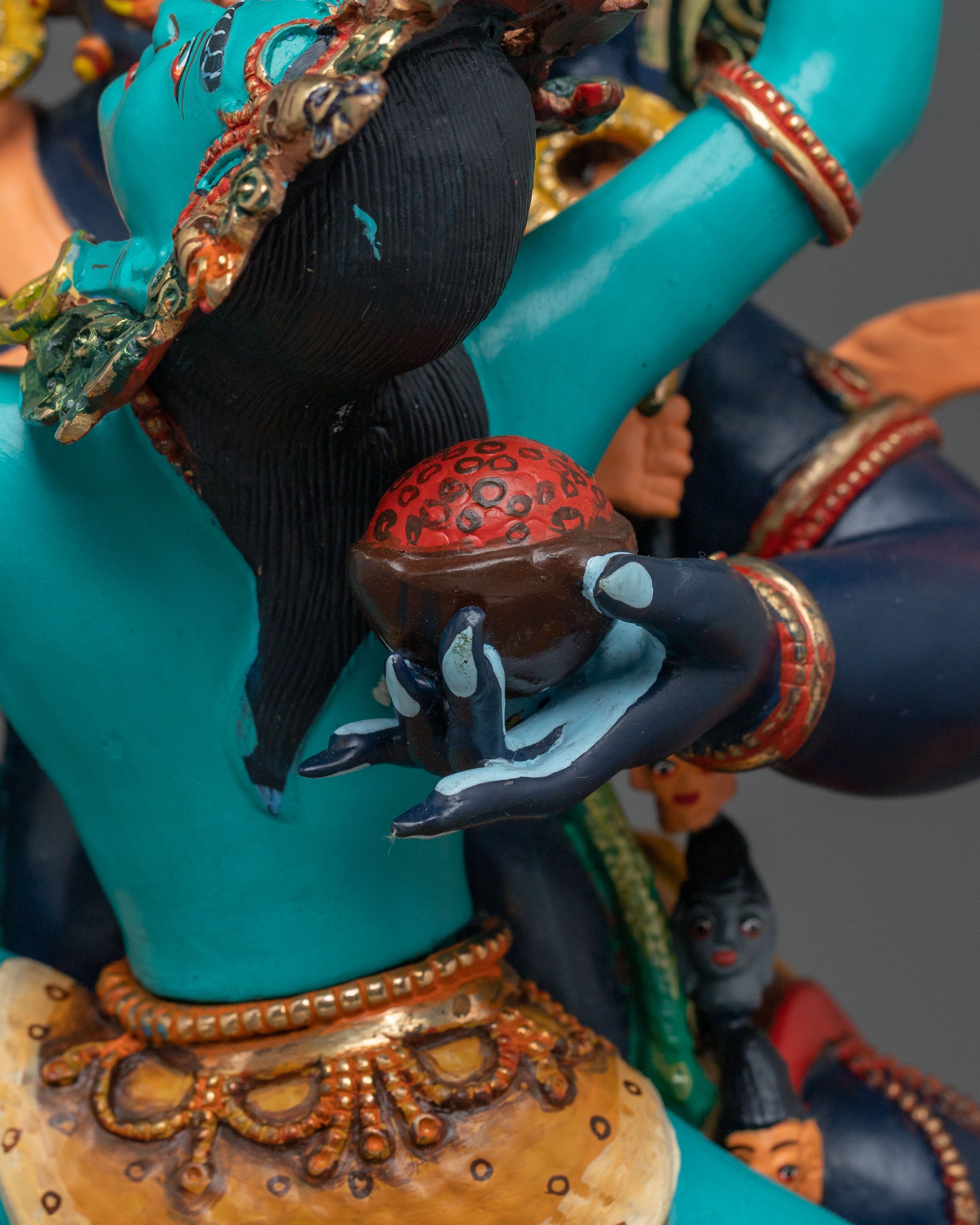 Mahakala Bernakchen Statue With Consort | Wrathful Protector