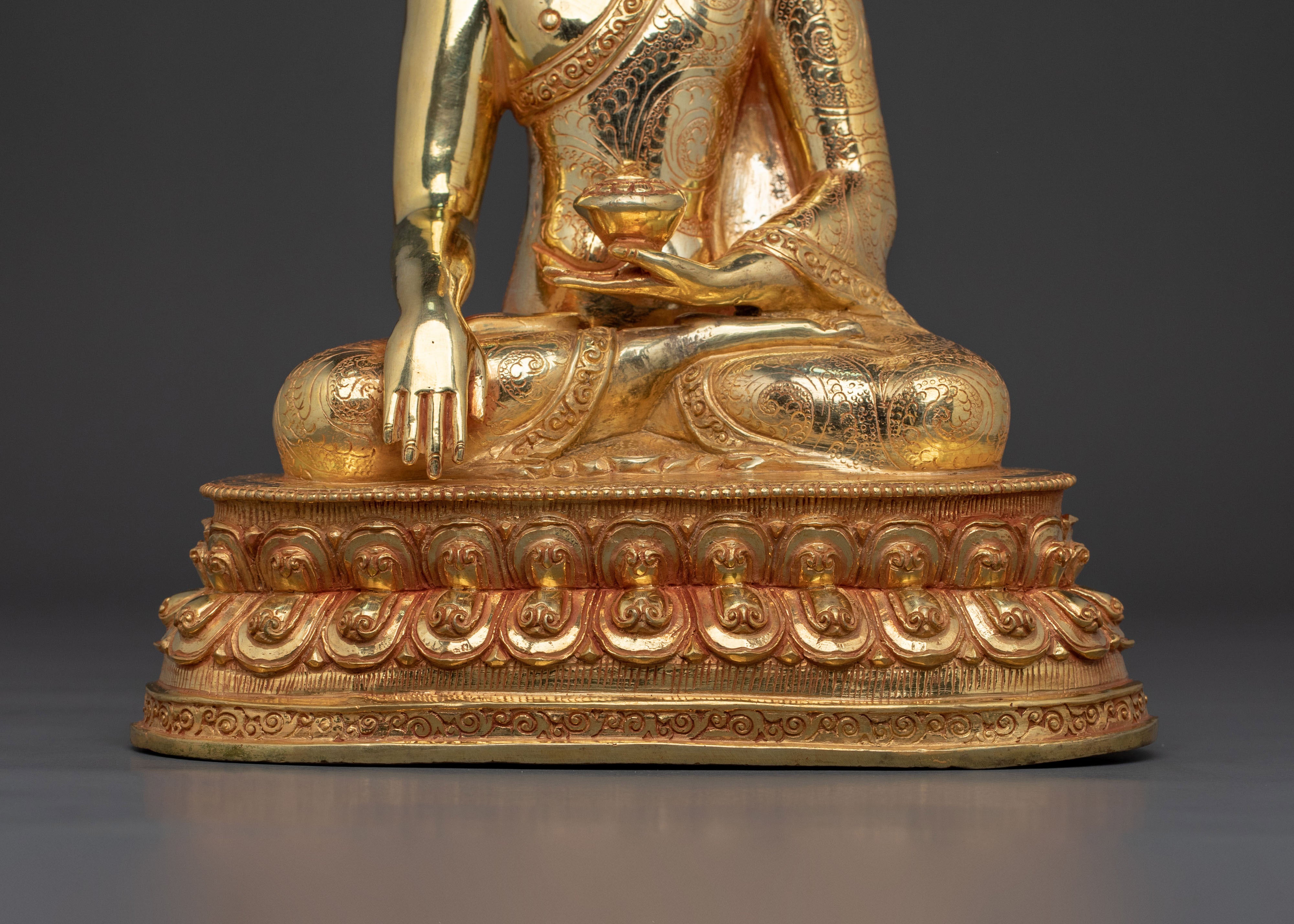 Vajrayana Shakyamuni Buddha Statue | Buddhist Enlightened Teacher Sculpture