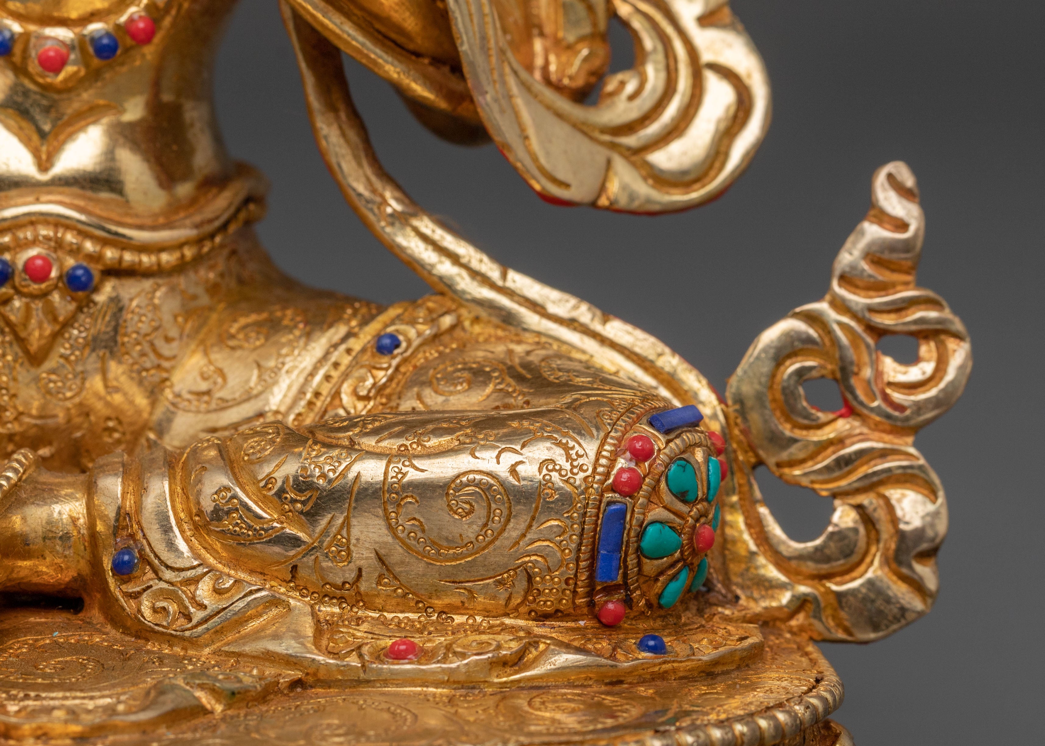 Green Tara: 24K Gold Gilded Healing Statue
