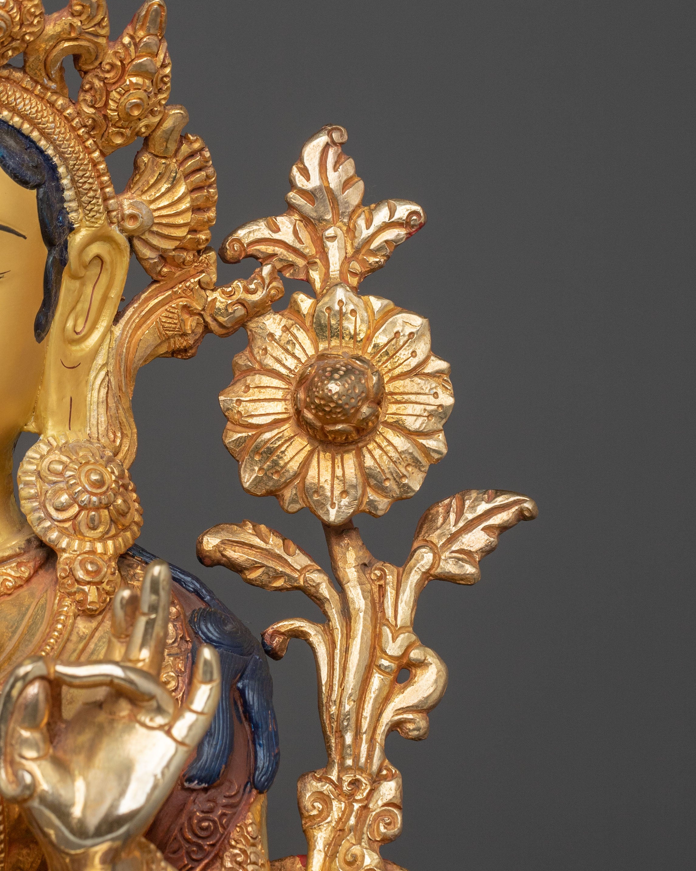 Green Tara Sacred Shrine Figure | Goddess of Compassion and Swift Protection