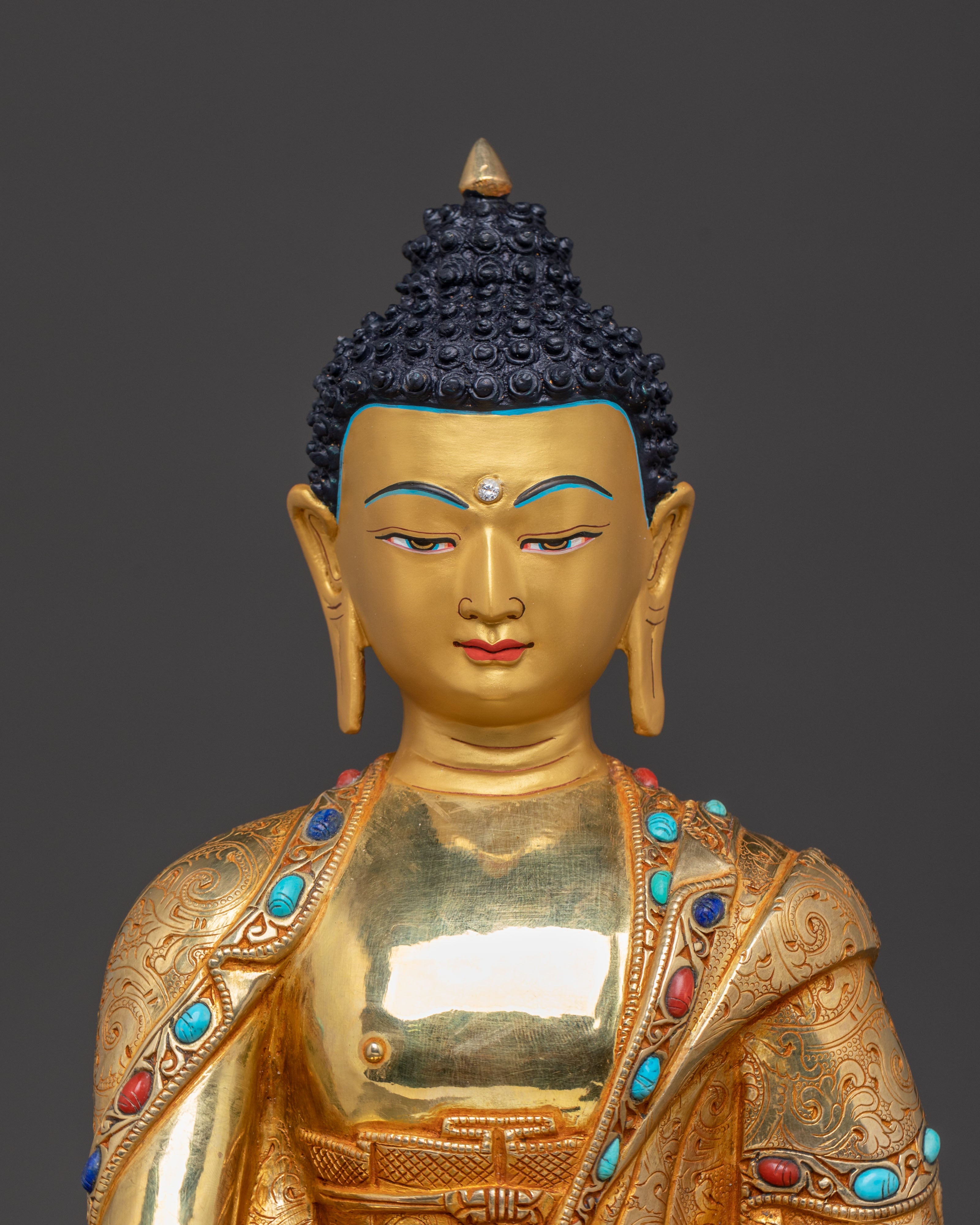 24k Gold Plated Shakyamuni Buddha Statue