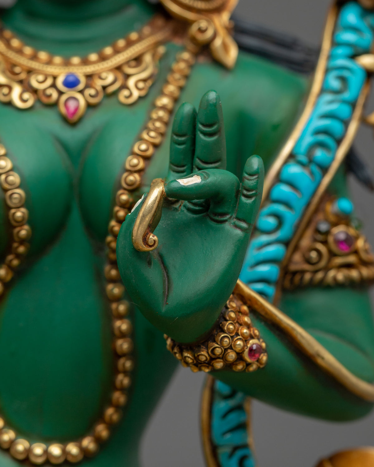 Shyamatara Copper Sculpture | Tibetan Guardian Figurine