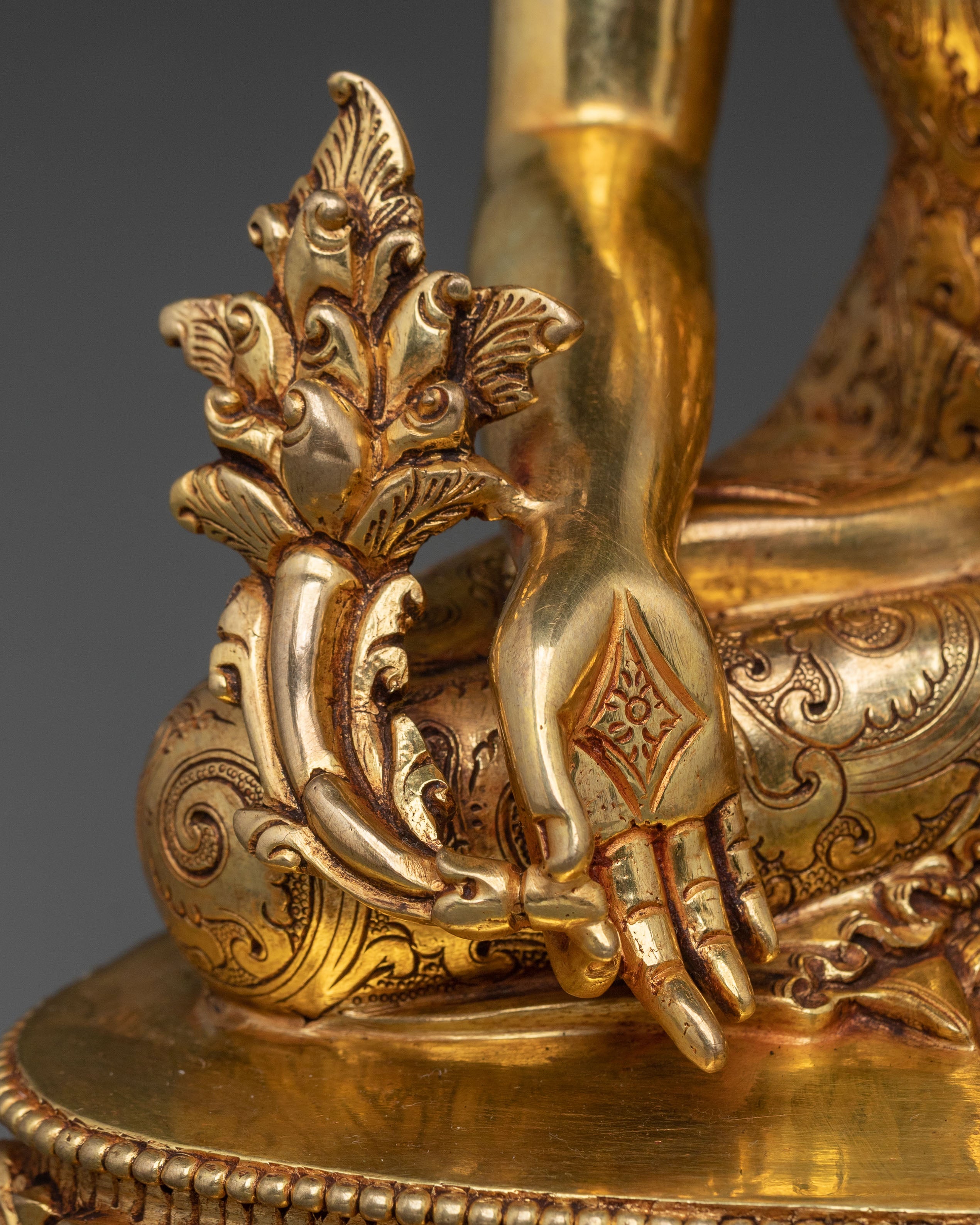 Golden Three Buddhas Spiritual Statue Set