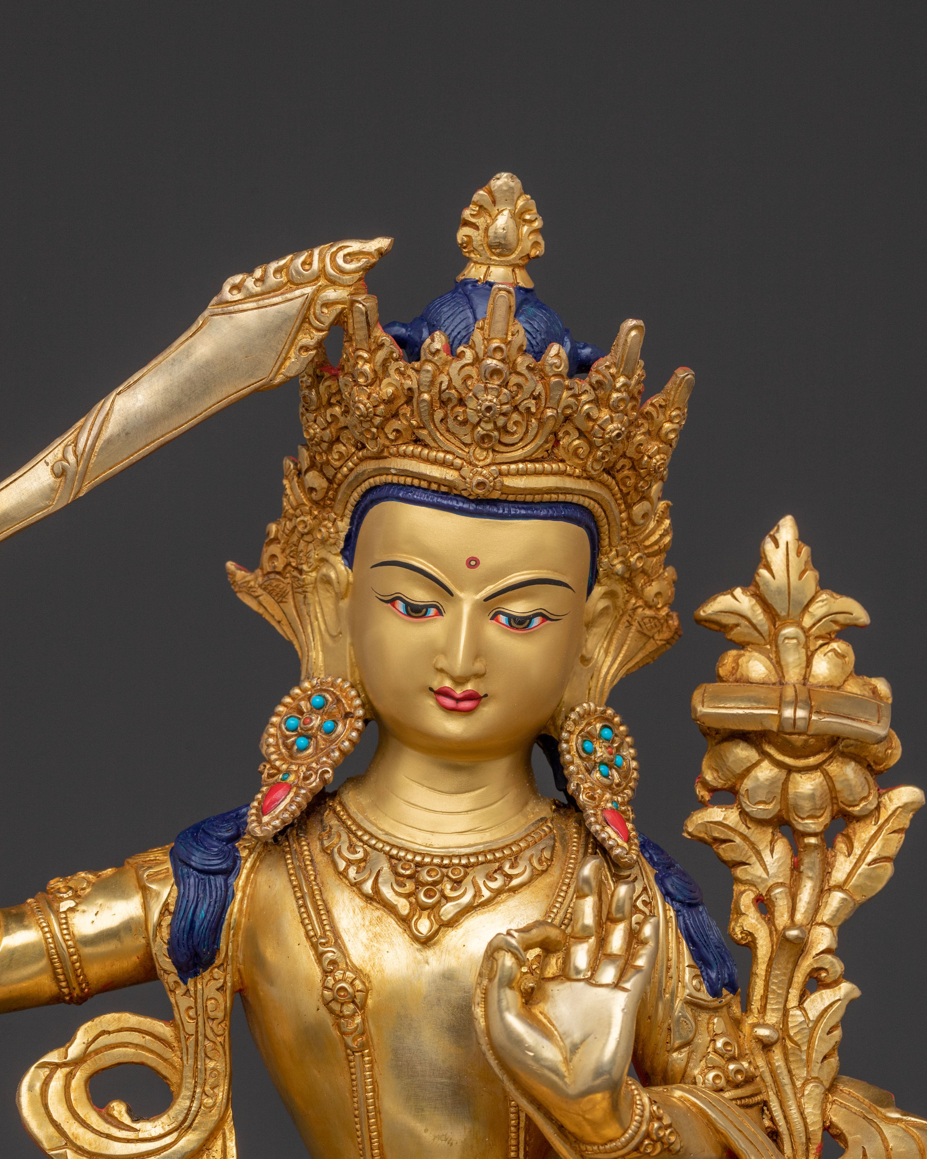 Bodhisattva Manjushri Statue of Wisdom | Sacred Meditation Home Decor